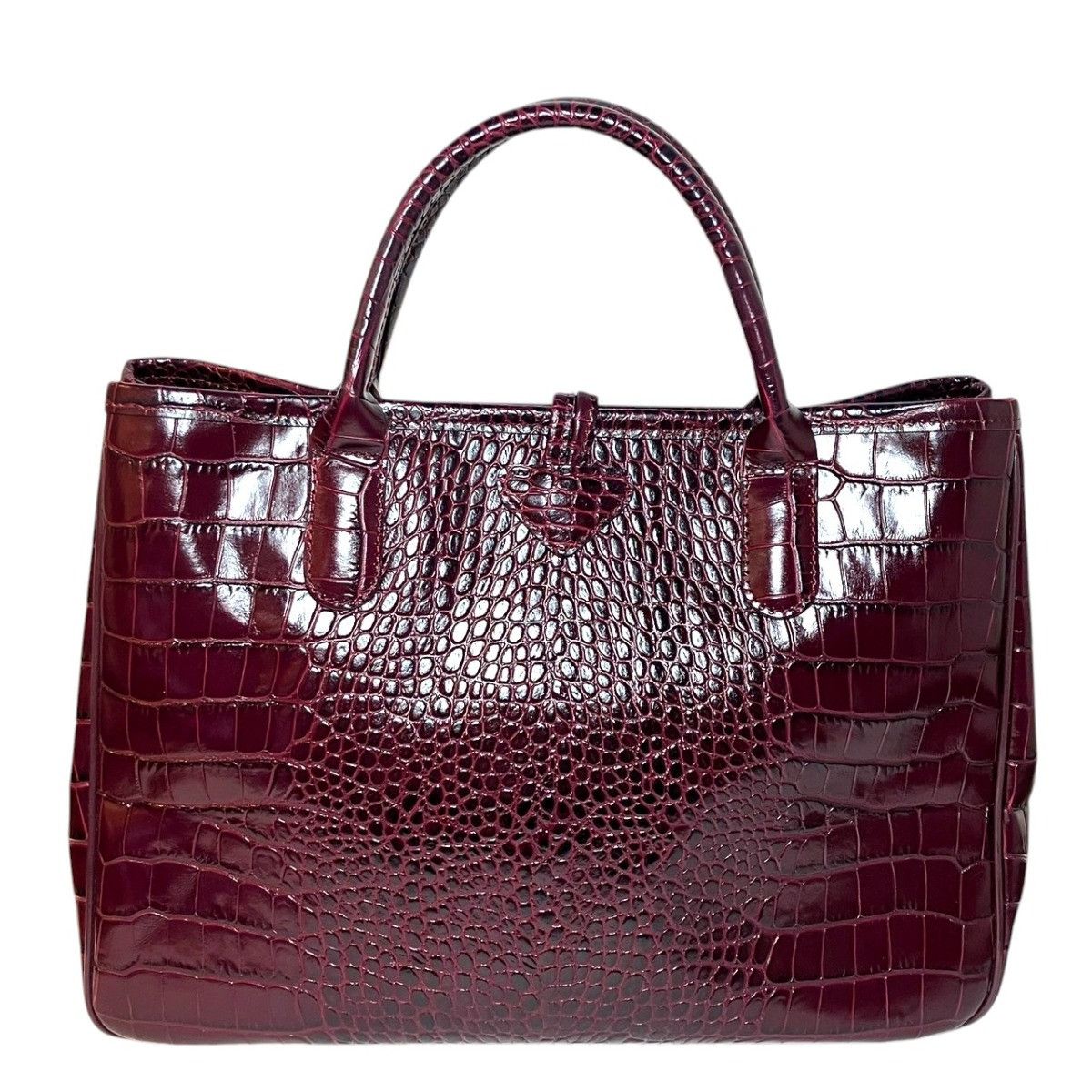 Longchamp Longchamp Longchamp Roseau Embossed Leather Handbag Leather Handbag DUTY FREE for USA Size ONE SIZE - 2 Thumbnail