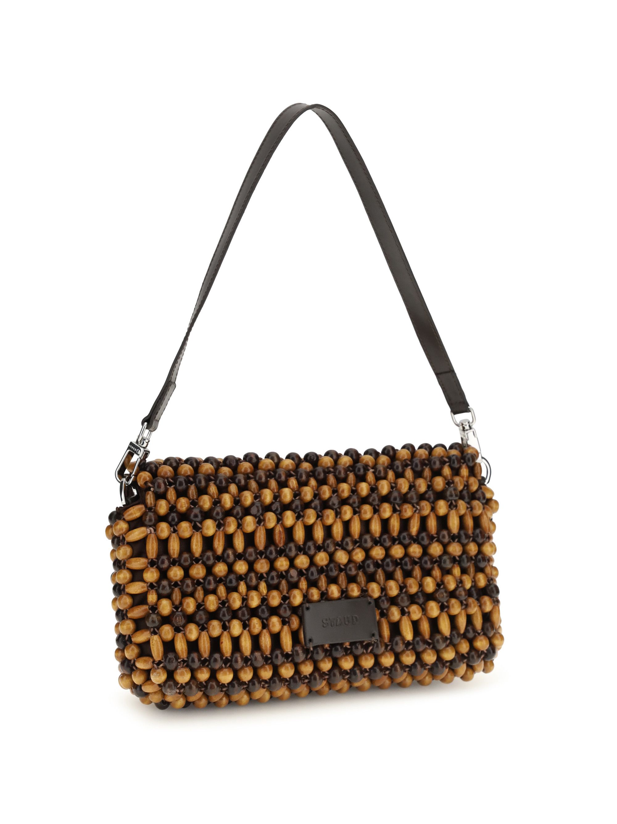 Staud Timmy Shoulder Bag Multi Wood Beads Size ONE SIZE - 3 Thumbnail