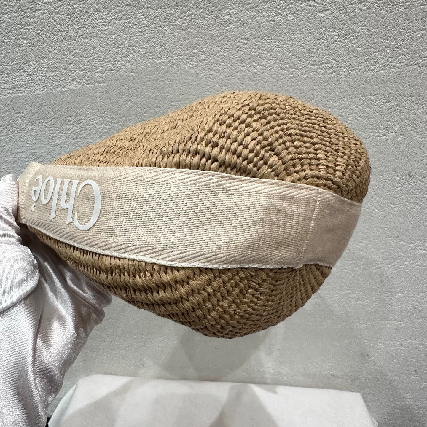 Chloe Chloe Woody Logo Woven Small Basket Tote Size ONE SIZE - 4 Thumbnail