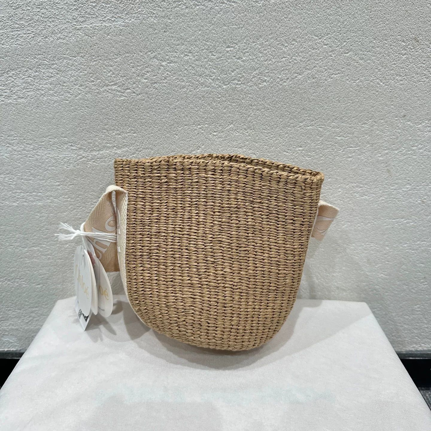 Chloe Chloe Woody Logo Woven Small Basket Tote Size ONE SIZE - 2 Thumbnail