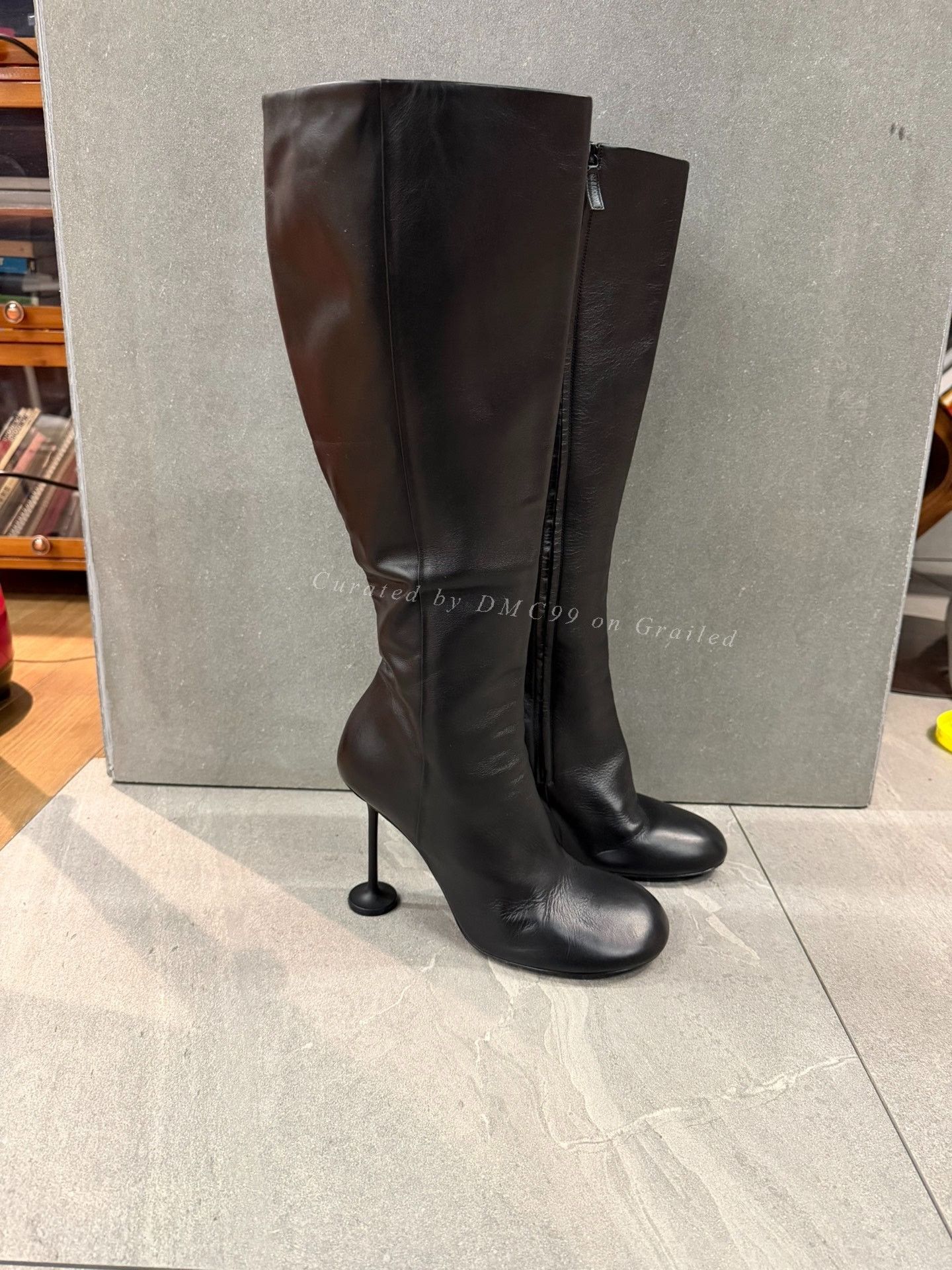 Balenciaga Balenciaga Black Knee-High High-Heel Boots Size US 9 / IT 39 - 3 Thumbnail