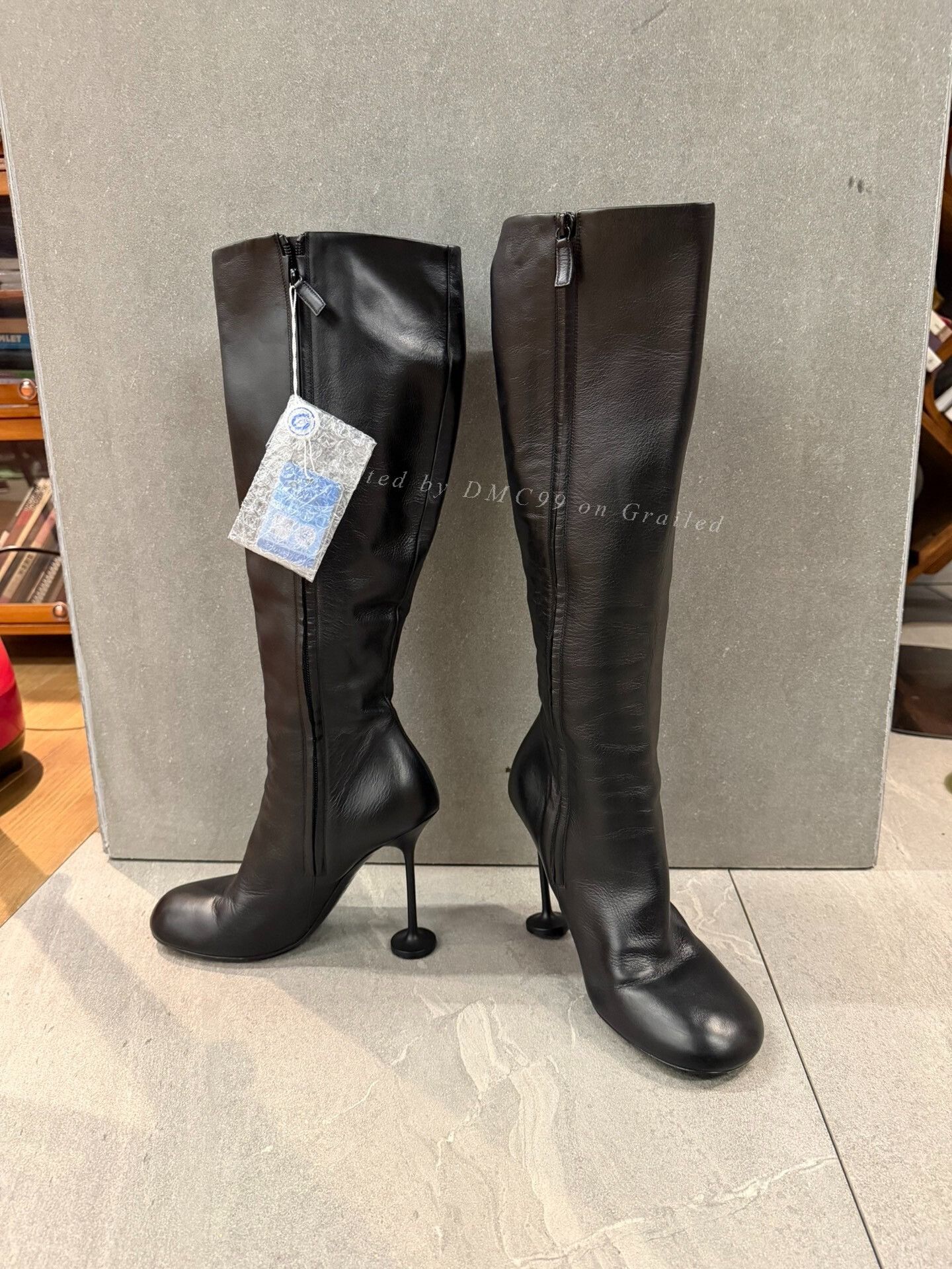 Balenciaga Balenciaga Black High-Heel Knee Boots Size US 9 / IT 39 - 2 Thumbnail