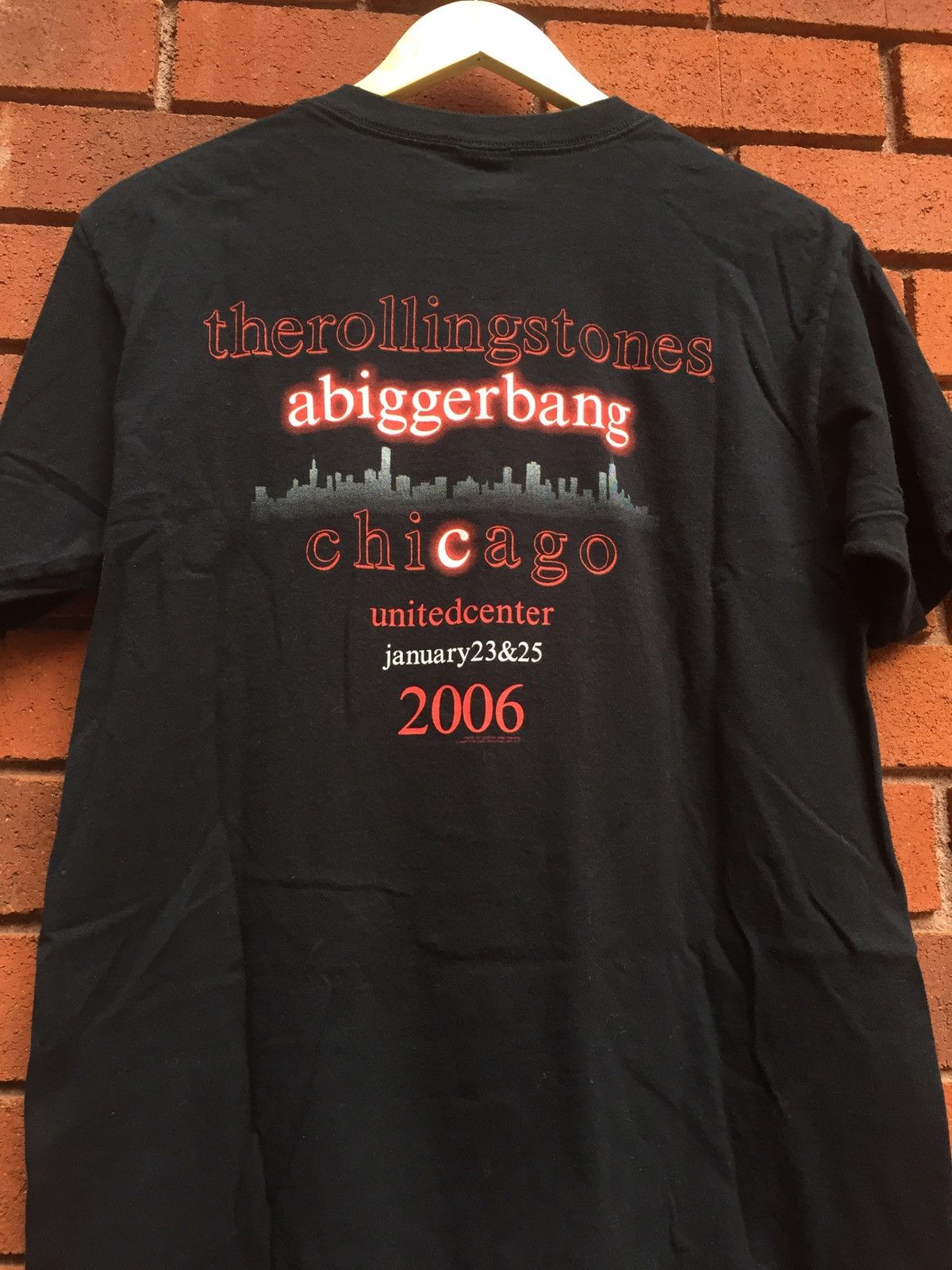 Vintage 2006 The Rolling Stones Al Capone Chicago Black Tour T Shirt Size US M / EU 48-50 / 2 - 2 Preview
