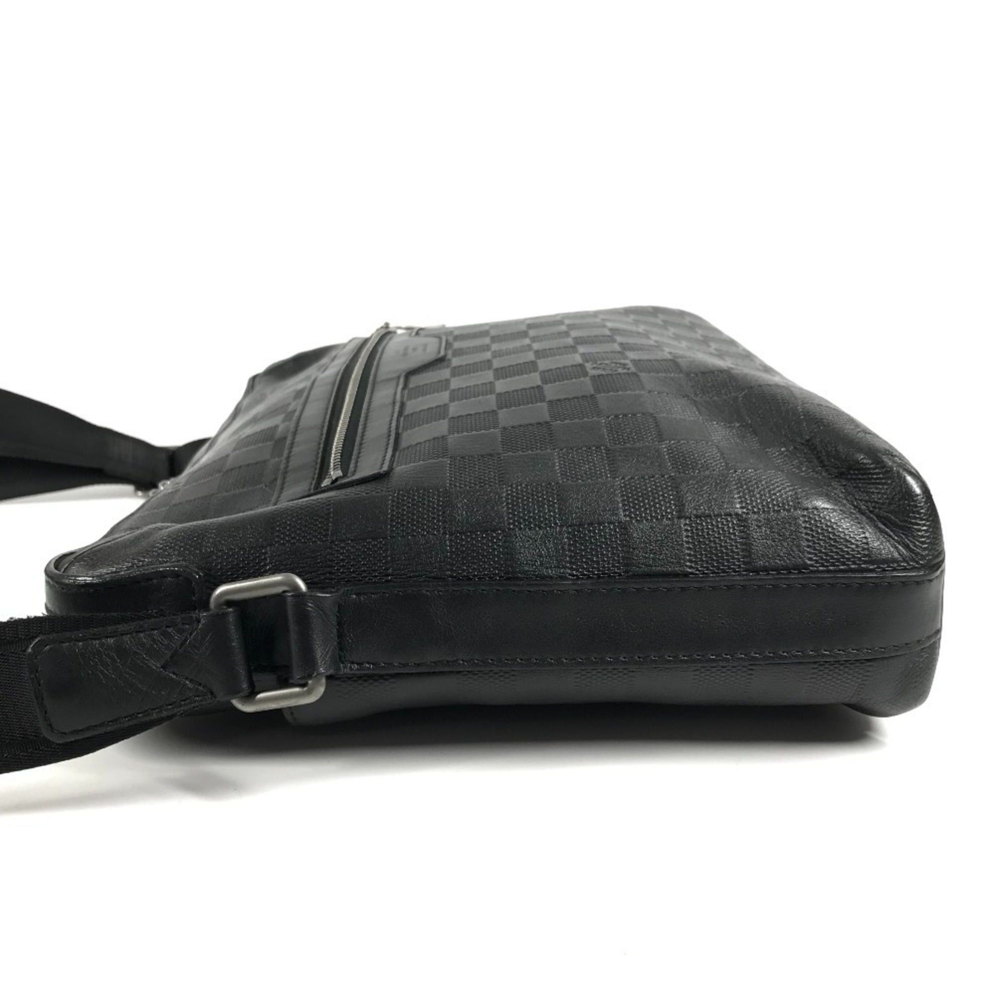 Louis Vuitton LOUIS VUITTON N41201 Damier Infini Calypso MM Bag, Messenger Shoulder Leather, Men's and Women's, Onyx Black Size ONE SIZE - 3 Thumbnail