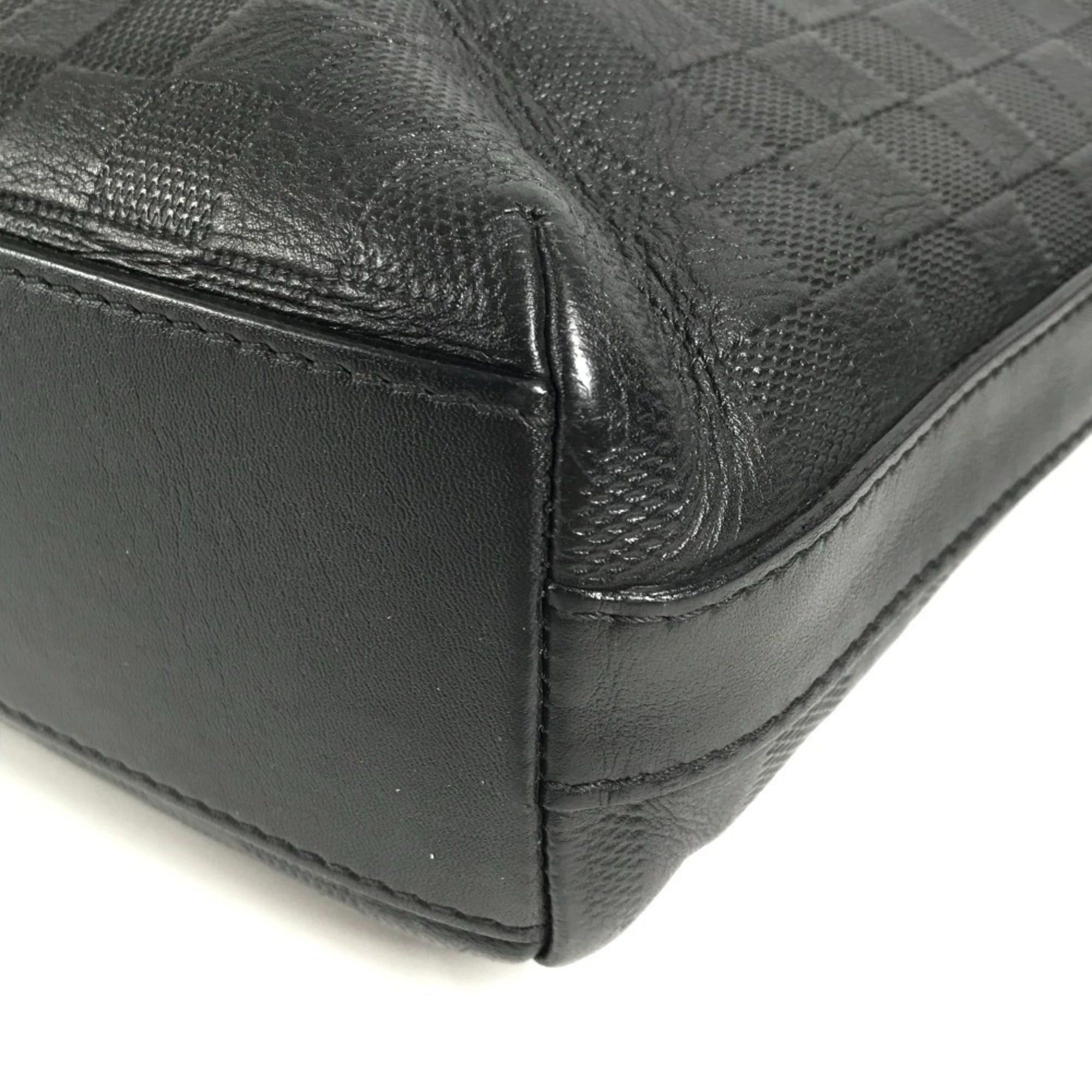 Louis Vuitton LOUIS VUITTON N41201 Damier Infini Calypso MM Bag, Messenger Shoulder Leather, Men's and Women's, Onyx Black Size ONE SIZE - 6 Thumbnail