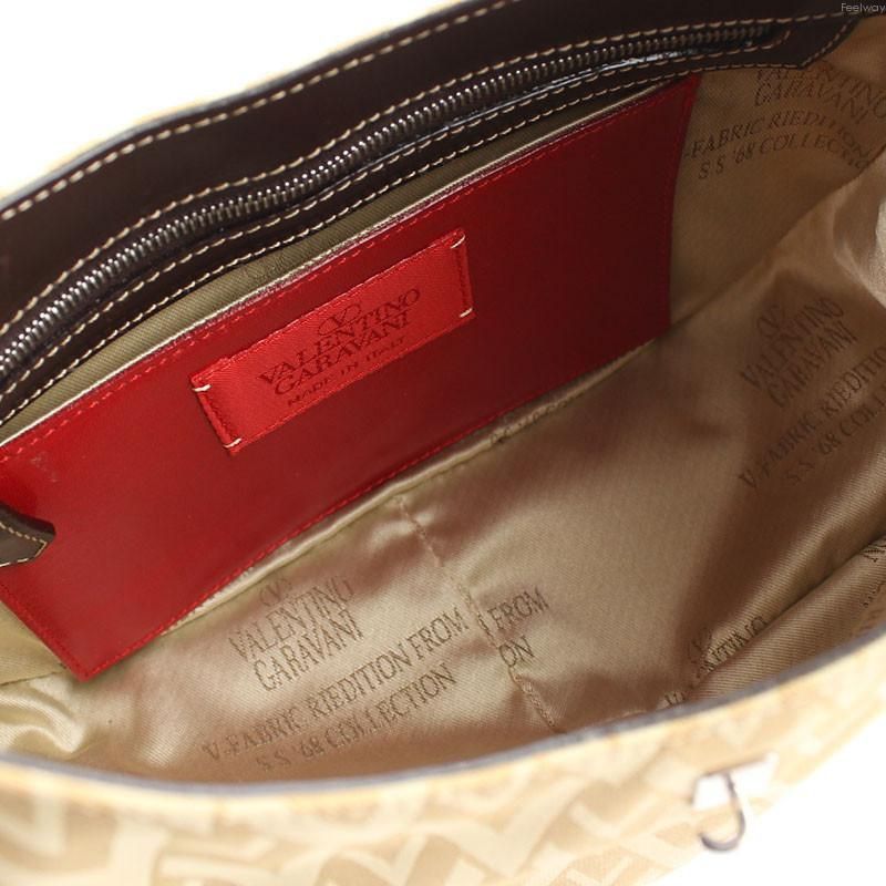 Valentino Gold Beige Mini Fabric Logo Shoulder Bag Size ONE SIZE - 5 Thumbnail