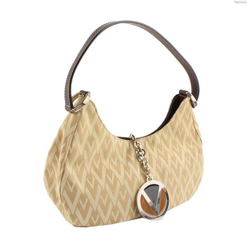 Valentino Gold Beige Mini Fabric Logo Shoulder Bag Size ONE SIZE - 2 Thumbnail