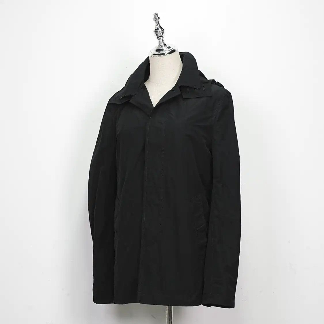 Burberry BURBERRY XL size Spring black polyester Women's short trench coat Size XL / US 12-14 / IT 48-50 - 3 Thumbnail