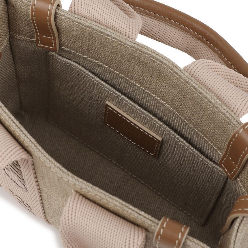 Chloe Linen Woody Mini Tote Bag Size ONE SIZE - 8 Thumbnail