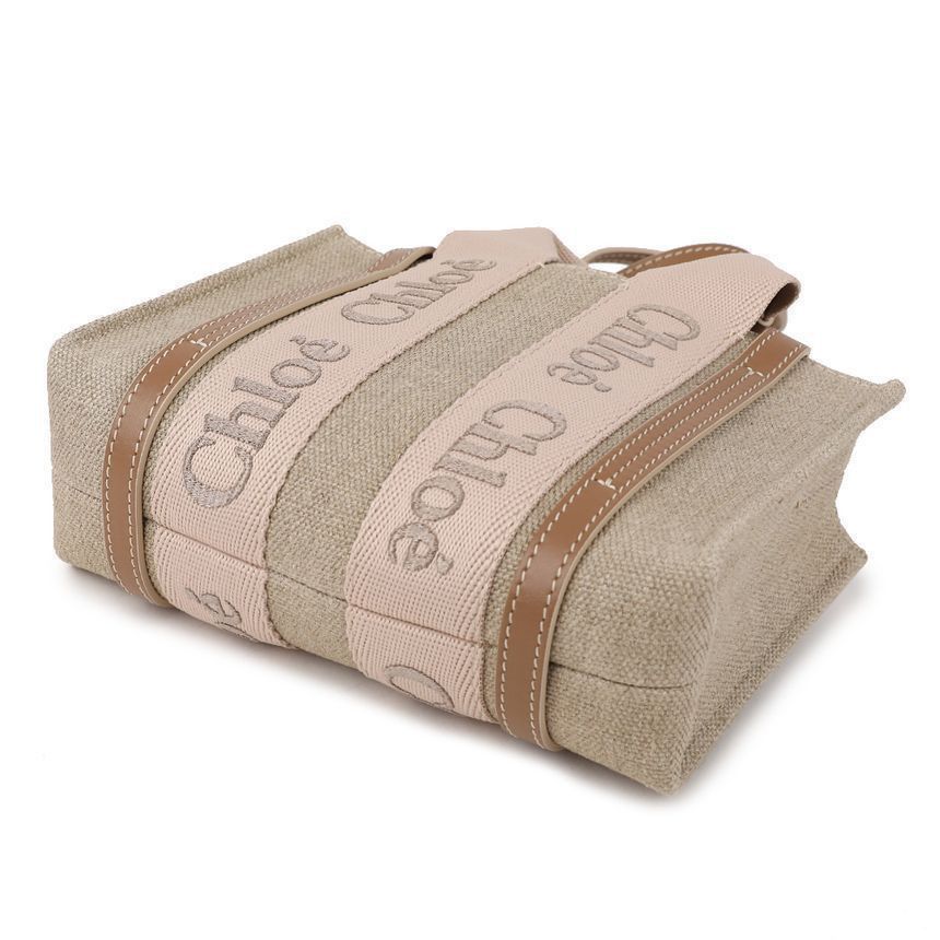 Chloe Linen Woody Mini Tote Bag Size ONE SIZE - 6 Thumbnail
