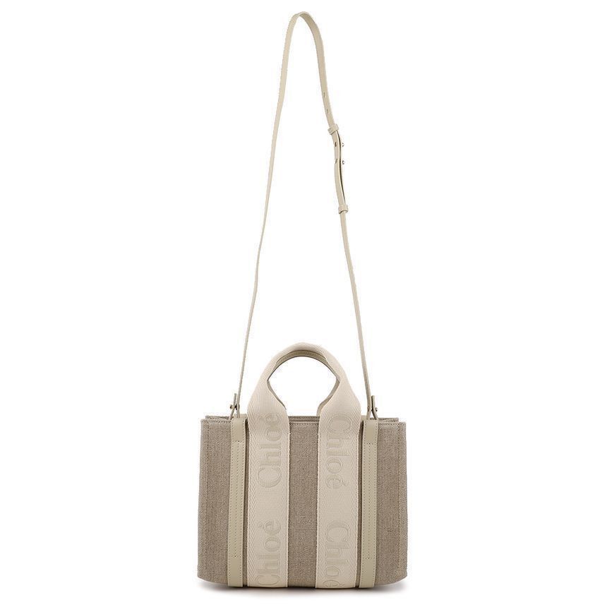 Chloe Linen Small Woody Tote Bag Size ONE SIZE - 5 Thumbnail