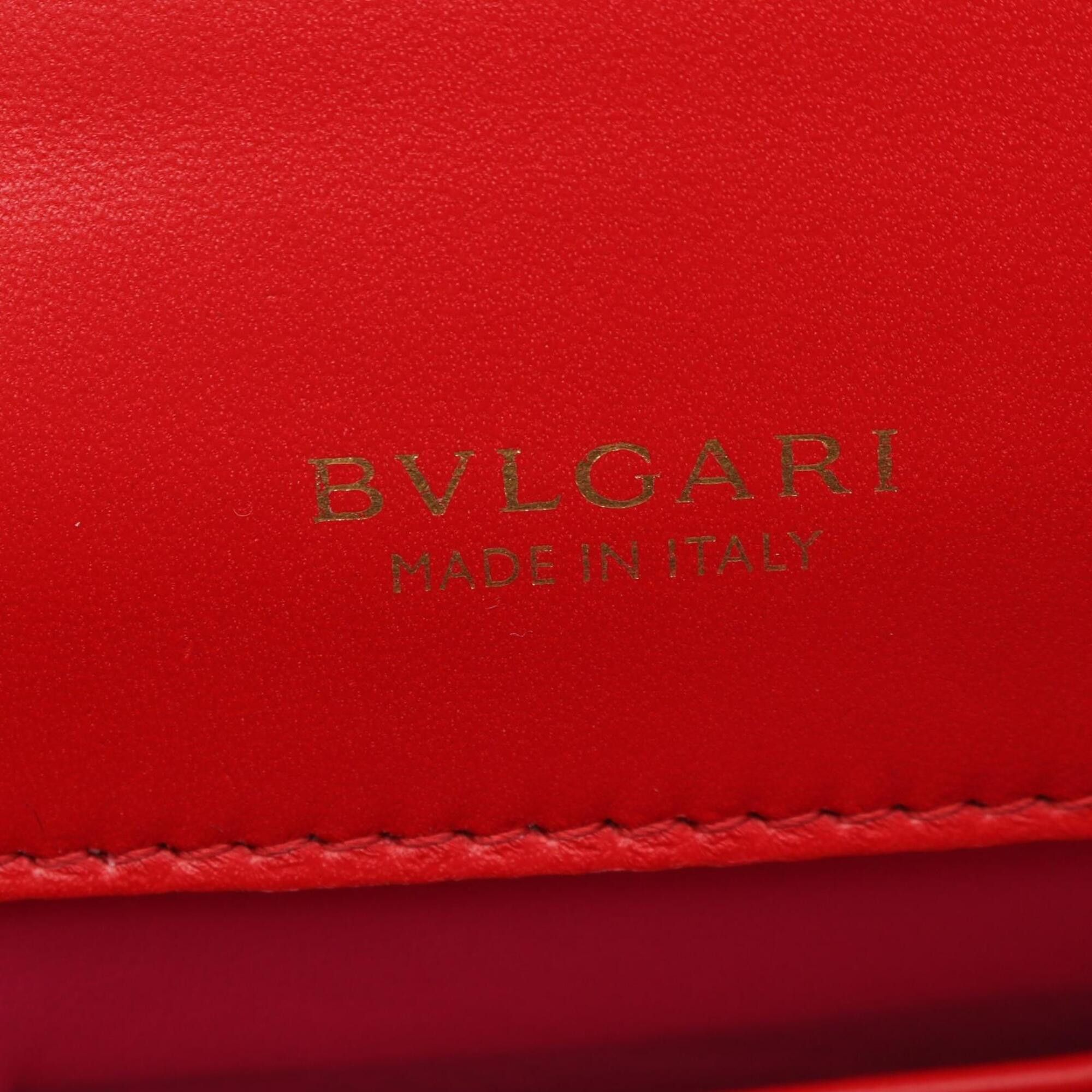 Bvlgari Bulgari BVLGARI Serpenti Forever 2-Way Handbag, Leather, Women's, Red Size ONE SIZE - 4 Thumbnail