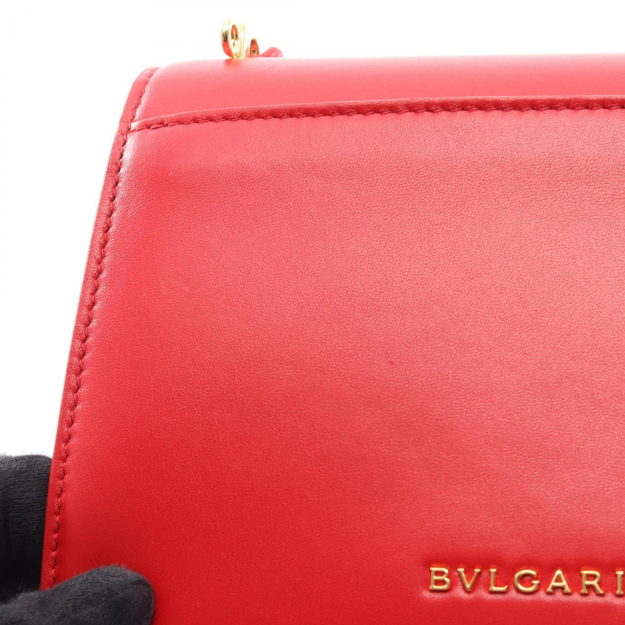 Bvlgari Bulgari BVLGARI Serpenti Forever 2-Way Handbag, Leather, Women's, Red Size ONE SIZE - 8 Thumbnail