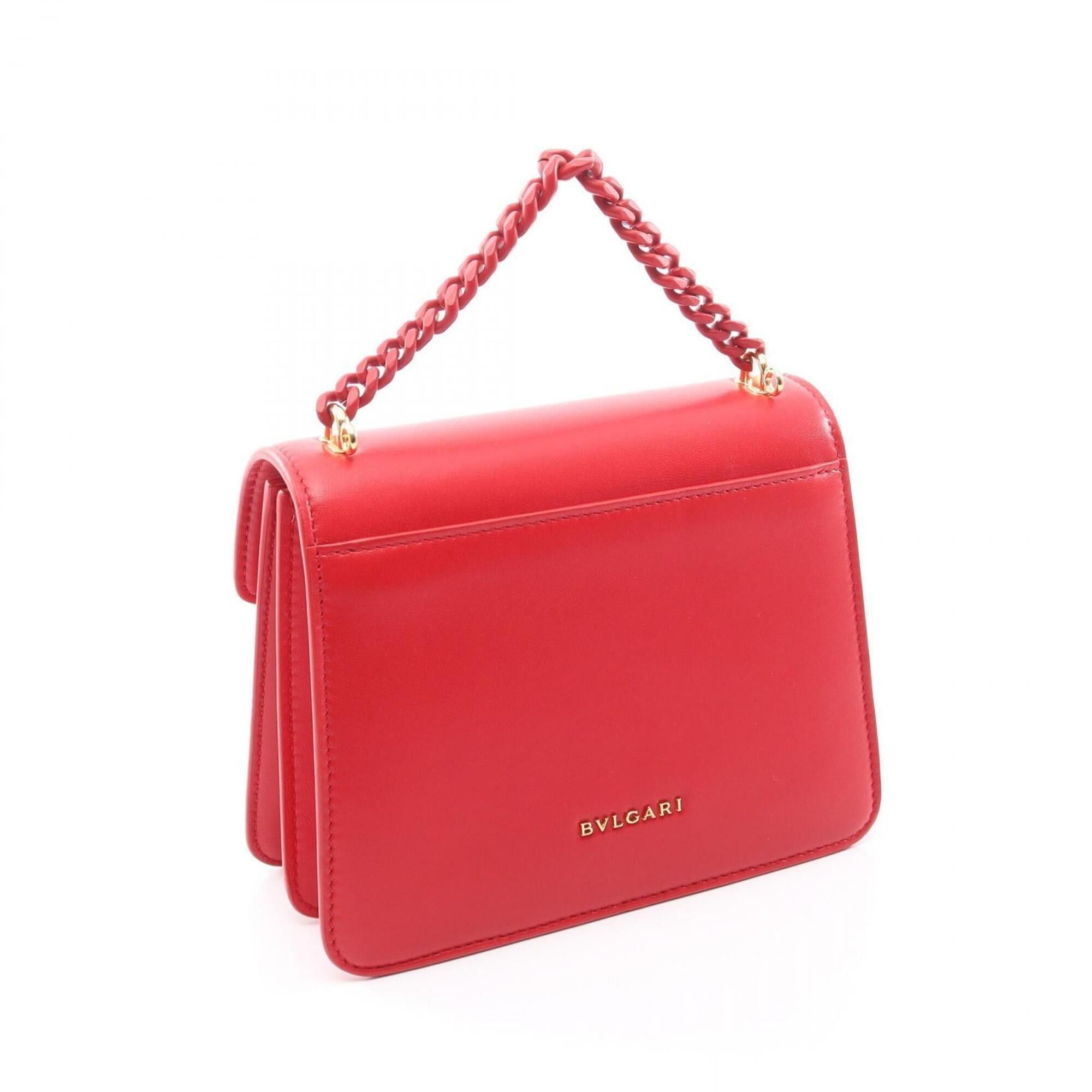 Bvlgari Bulgari BVLGARI Serpenti Forever 2-Way Handbag, Leather, Women's, Red Size ONE SIZE - 2 Thumbnail