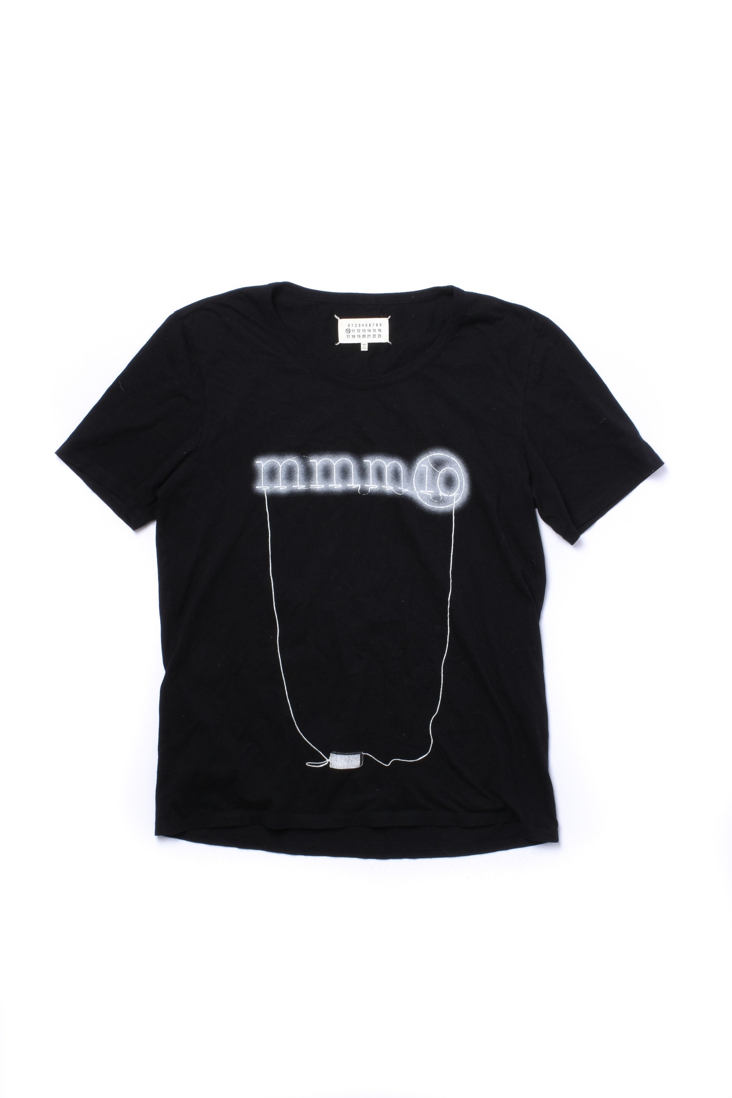 image of Maison Margiela Mmm10 Edison Light Tee in Black, Men's (Size Medium)