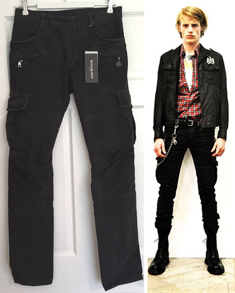 Balmain SS11 バイカー　サイドジップ　カーゴパンツ　36 Balmain SS11 Decarnin Cargo pants (fits 28) | Grailed