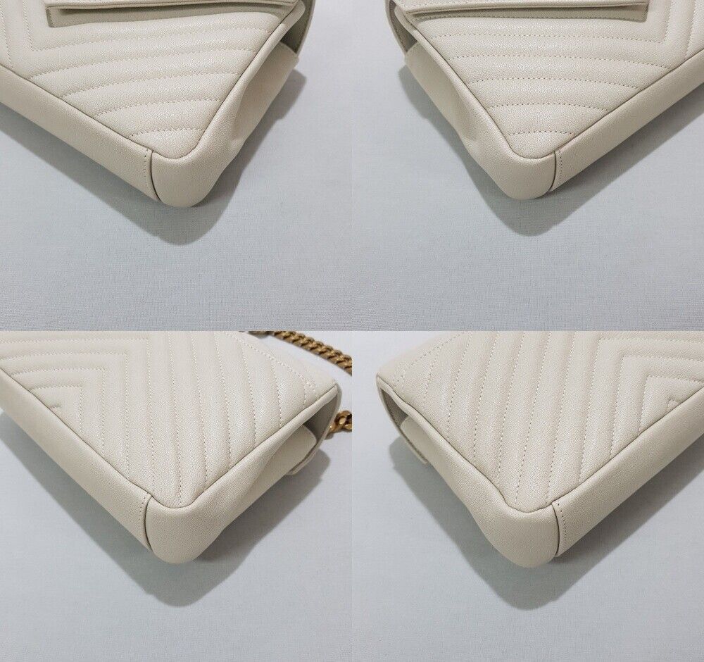 Yves Saint Laurent White Vintage College Monogram Satchel Medium Size ONE SIZE - 7 Thumbnail