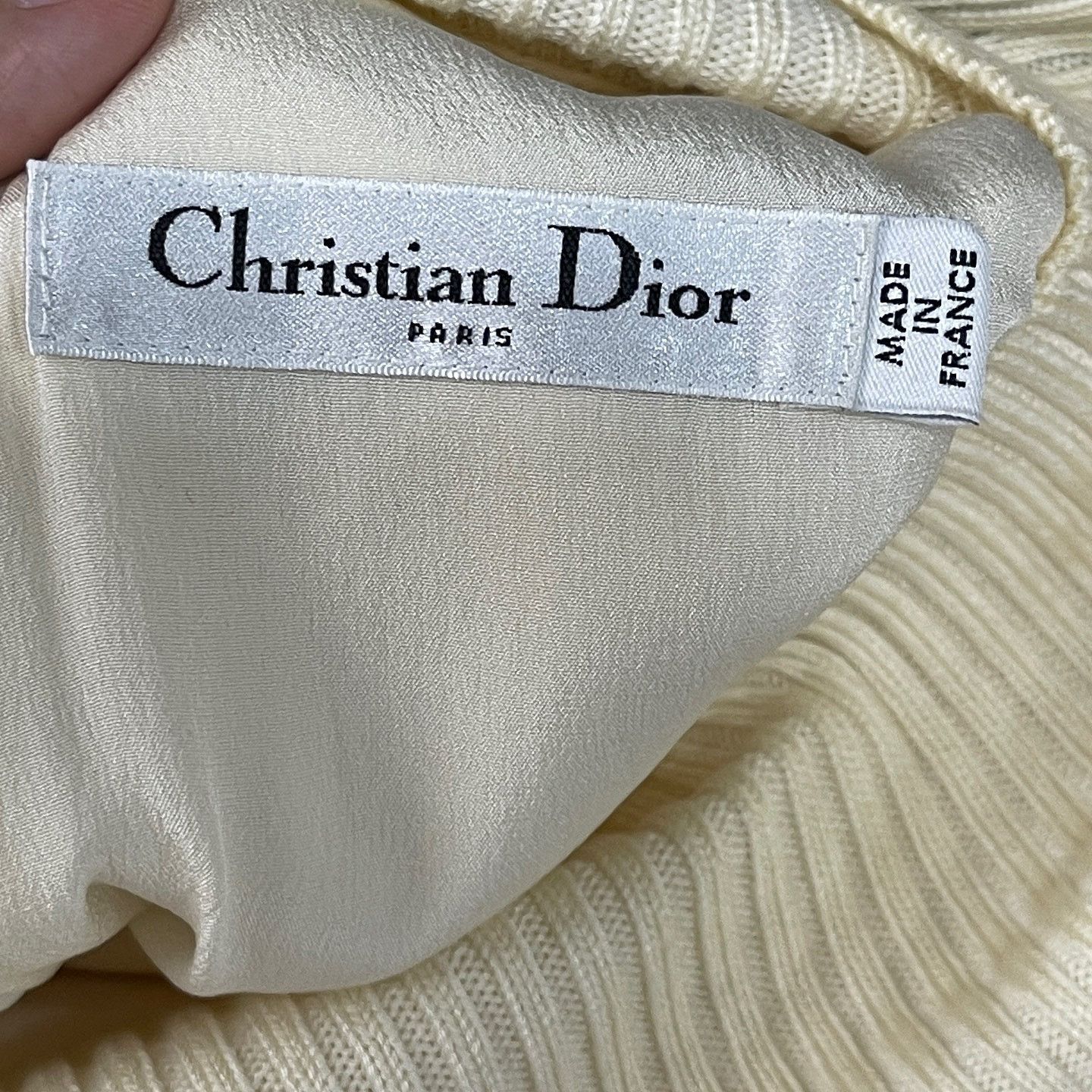 Dior Wool Silk Blend Ribbed Neck Mini Dress Size FR 36 main image 4