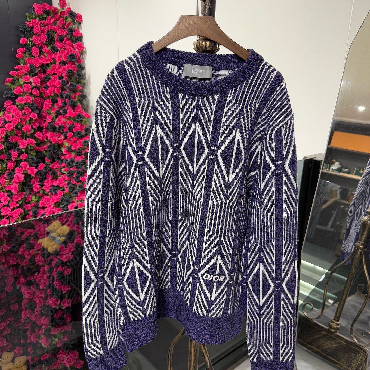 Dior Dior Diamond Pattern Wool Sweater Size XL | Grailed