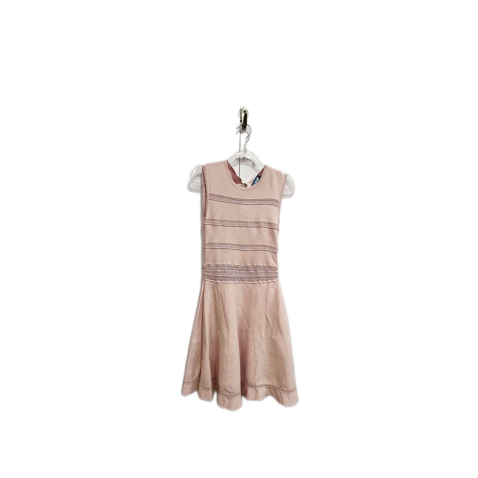 Dior Dior Pink Knit Crochet Detail Dress Size 36