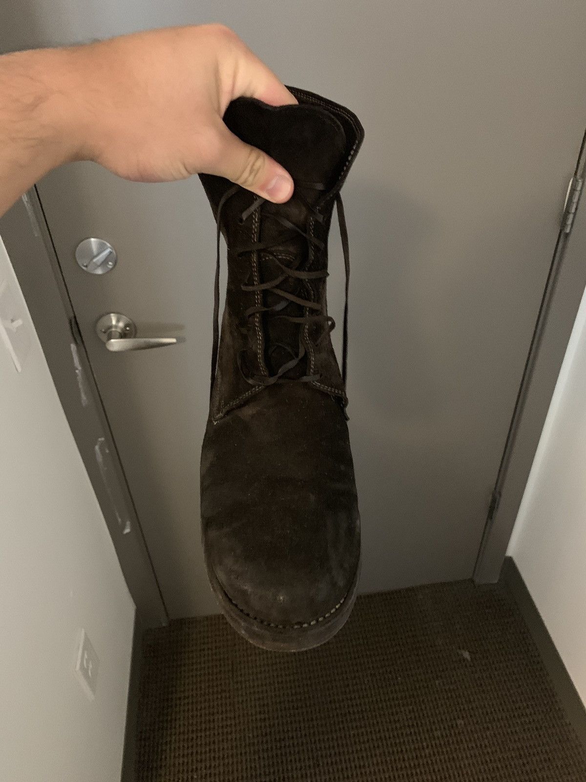 Guidi GUIDI 795Z Off Black/Chocolate Reverse Cordovan Boots