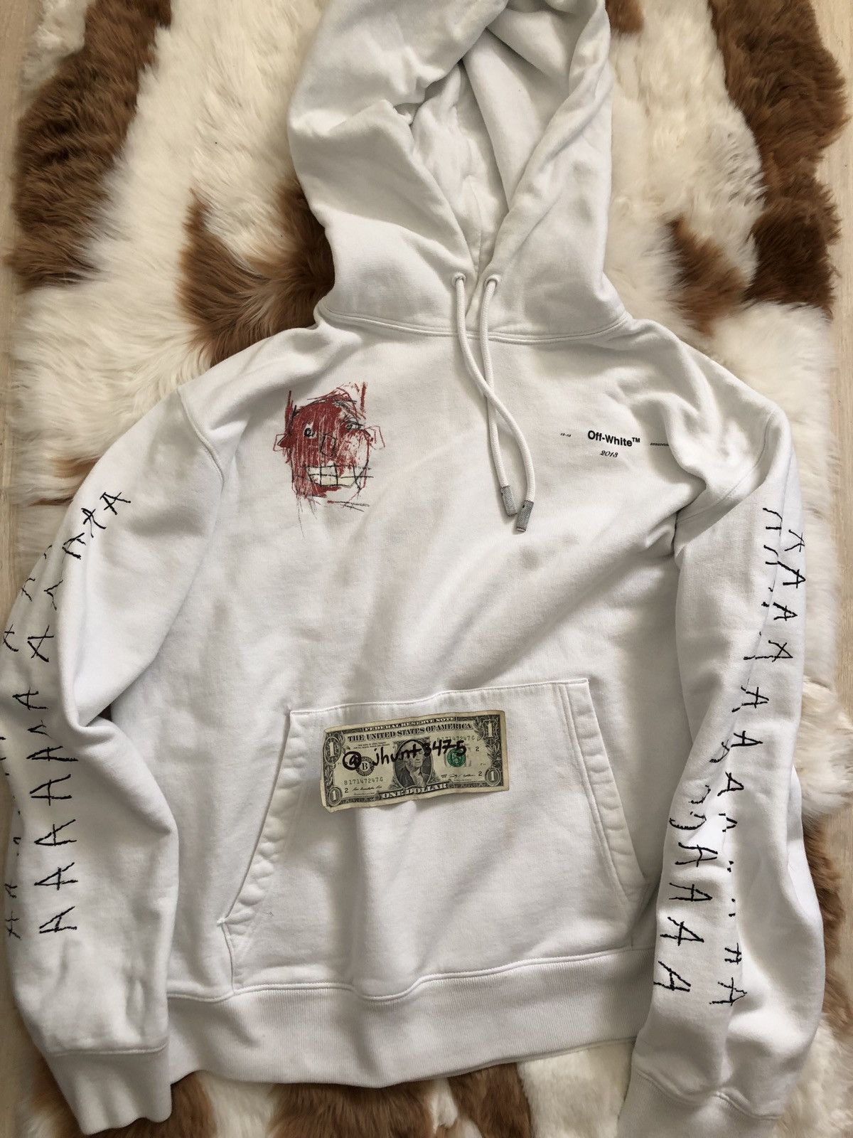 Off white store basquiat graphic hoodie