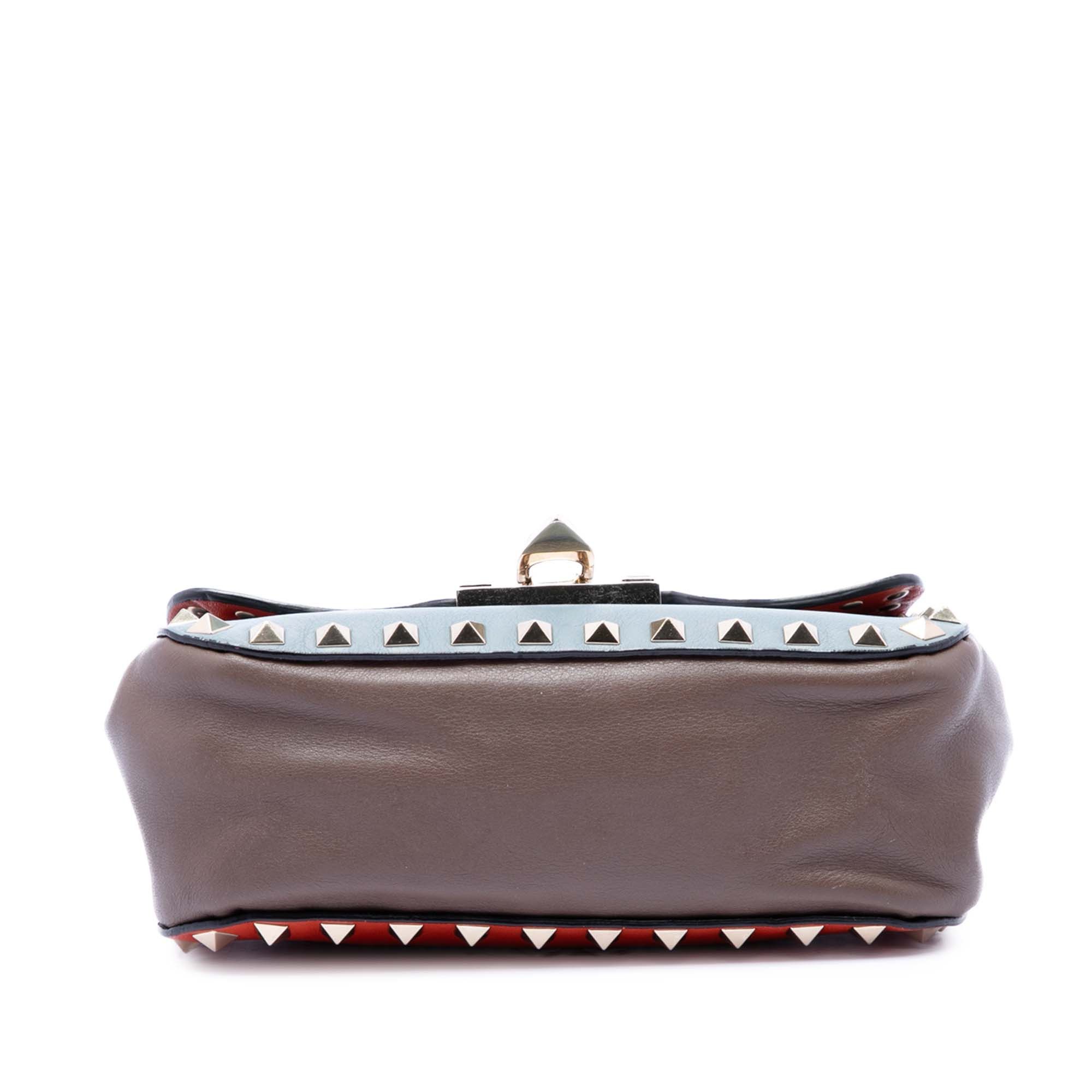 Valentino Tricolor Leather Rockstud Flip Lock Flap Size ONE SIZE - 3 Thumbnail