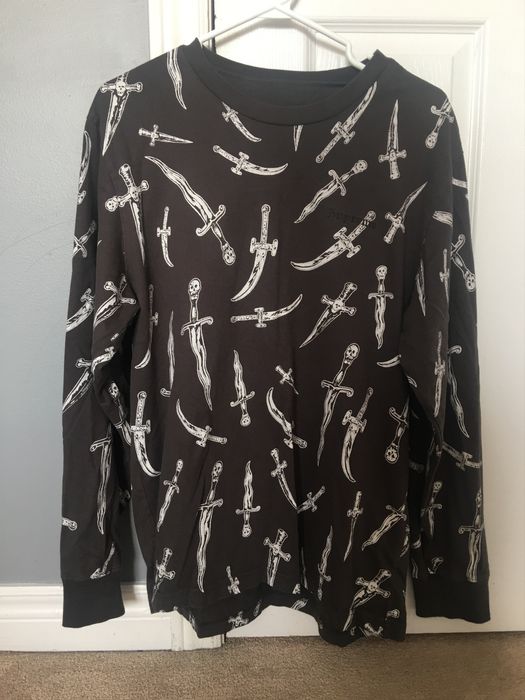 Supreme Supreme Daggers L/S Top Black M | Grailed