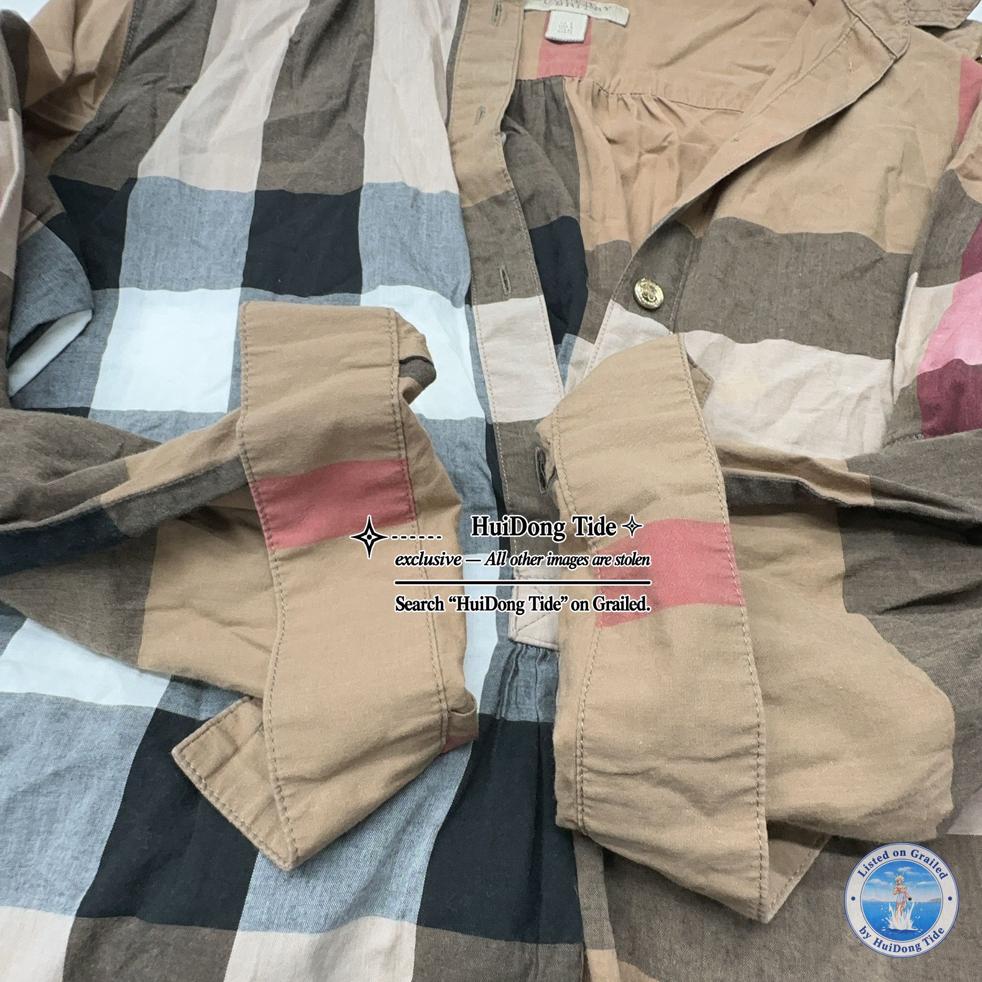 Burberry Burberry Check Print Cotton Shirt Dress Size 8 Size M / US 6-8 / IT 42-44 - 7 Thumbnail