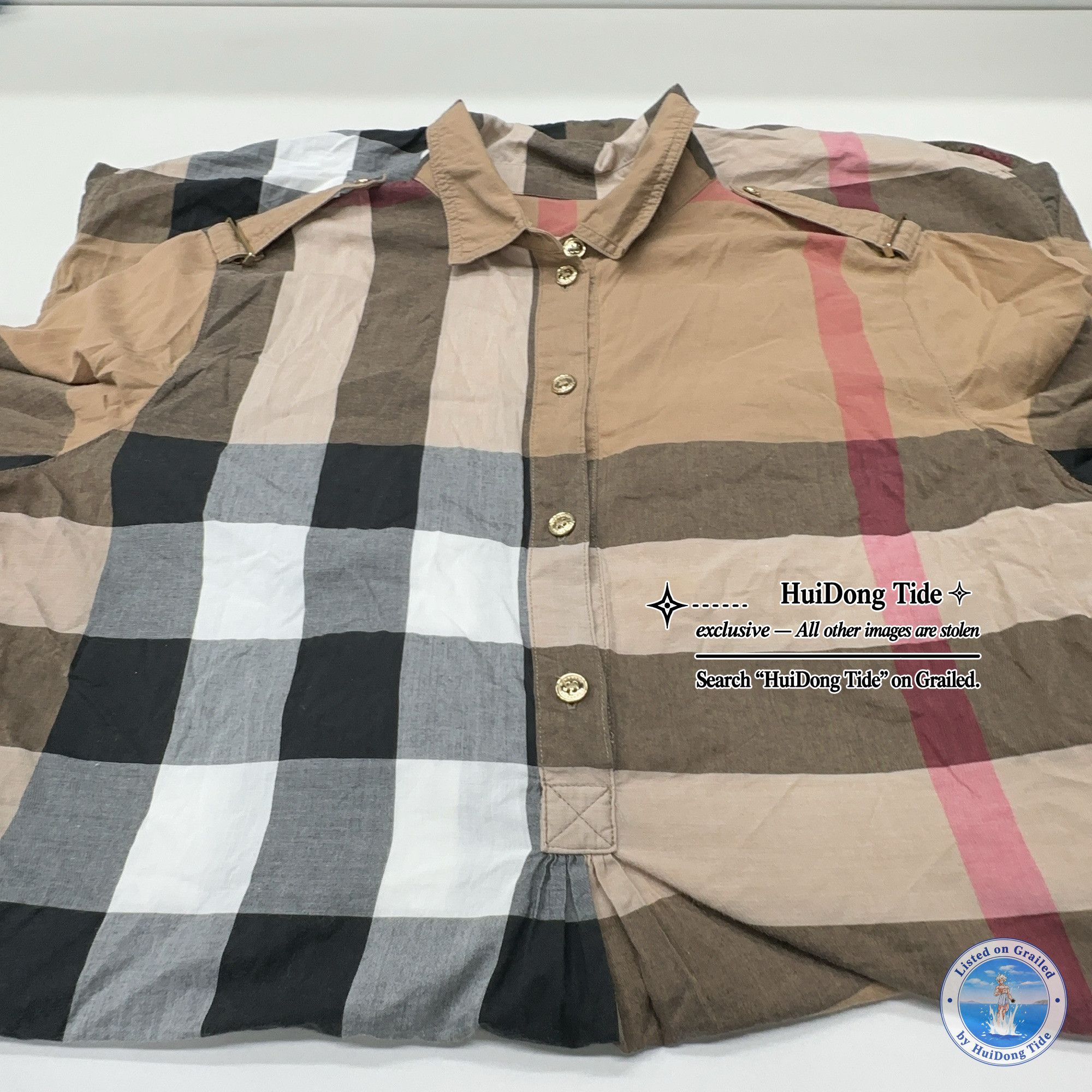 Burberry Burberry Check Print Cotton Shirt Dress Size 8 Size M / US 6-8 / IT 42-44 - 8 Thumbnail