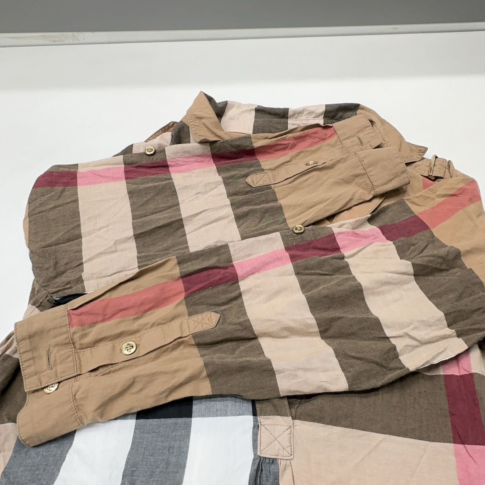 Burberry Burberry Check Print Cotton Shirt Dress Size 8 Size M / US 6-8 / IT 42-44 - 6 Thumbnail