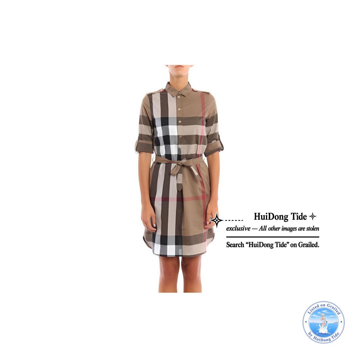 Burberry Burberry Check Print Cotton Shirt Dress Size 8 Size M / US 6-8 / IT 42-44 - 16 Thumbnail