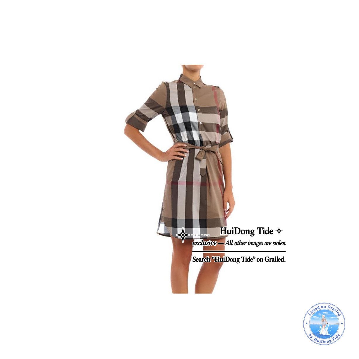 Burberry Burberry Check Print Cotton Shirt Dress Size 8 Size M / US 6-8 / IT 42-44 - 14 Thumbnail