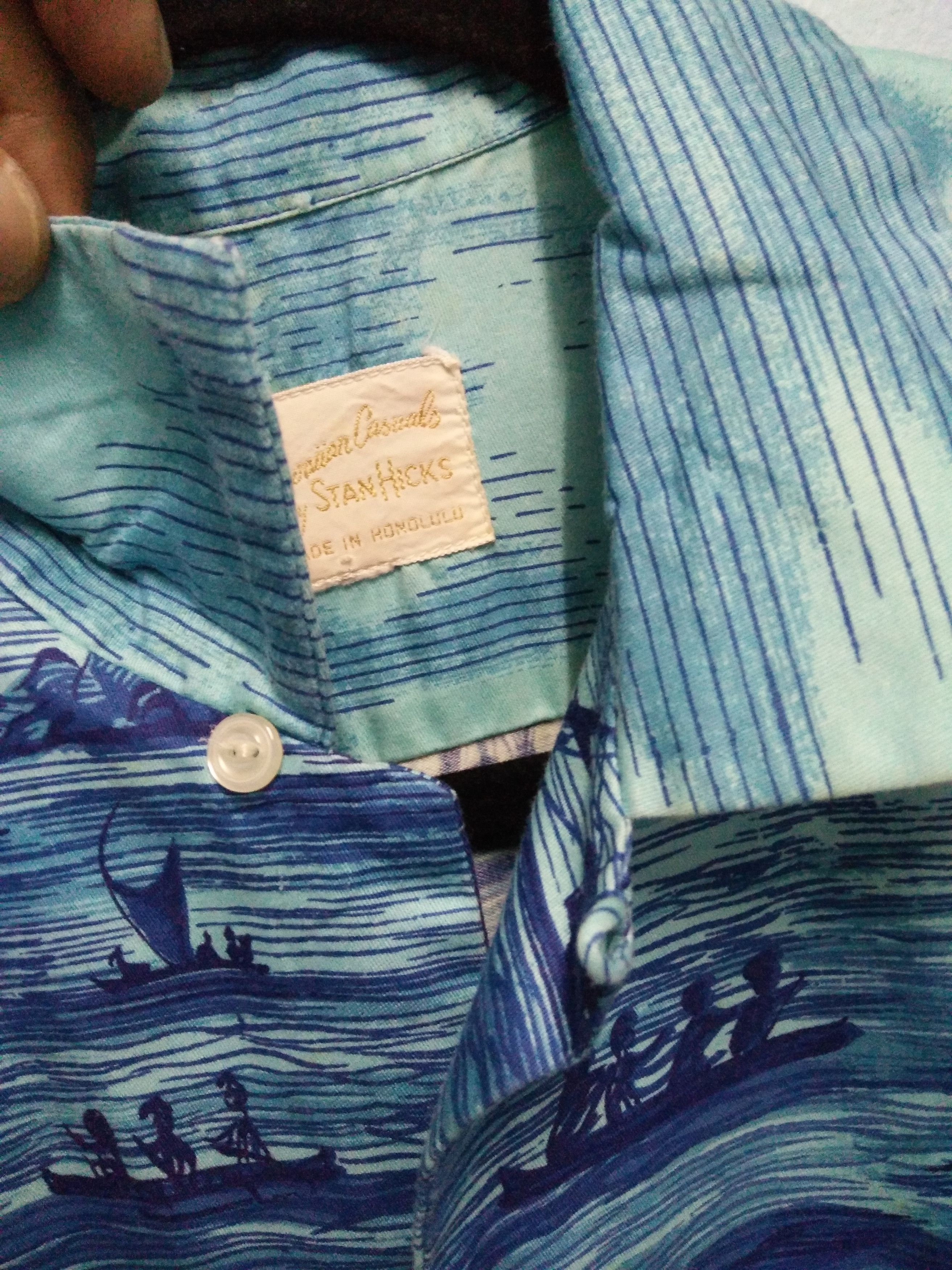 Vintage Vintage 50s Hawaii shirt Metal Button Up Rare Design Size US XL / EU 56 / 4 - 7 Thumbnail