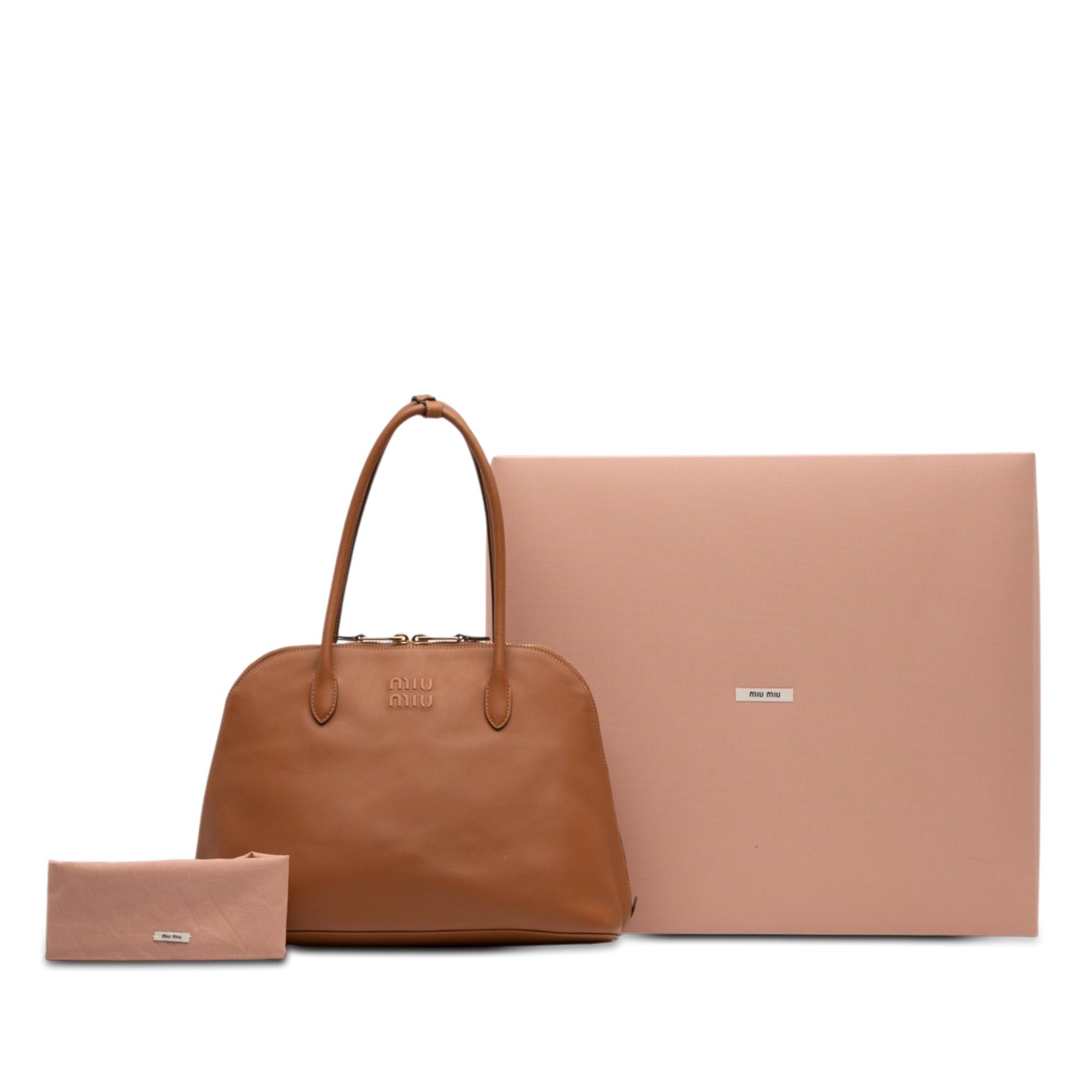 Miu Miu Softy Calfskin Embossed Logo Shoulder Bag Size ONE SIZE - 7 Thumbnail