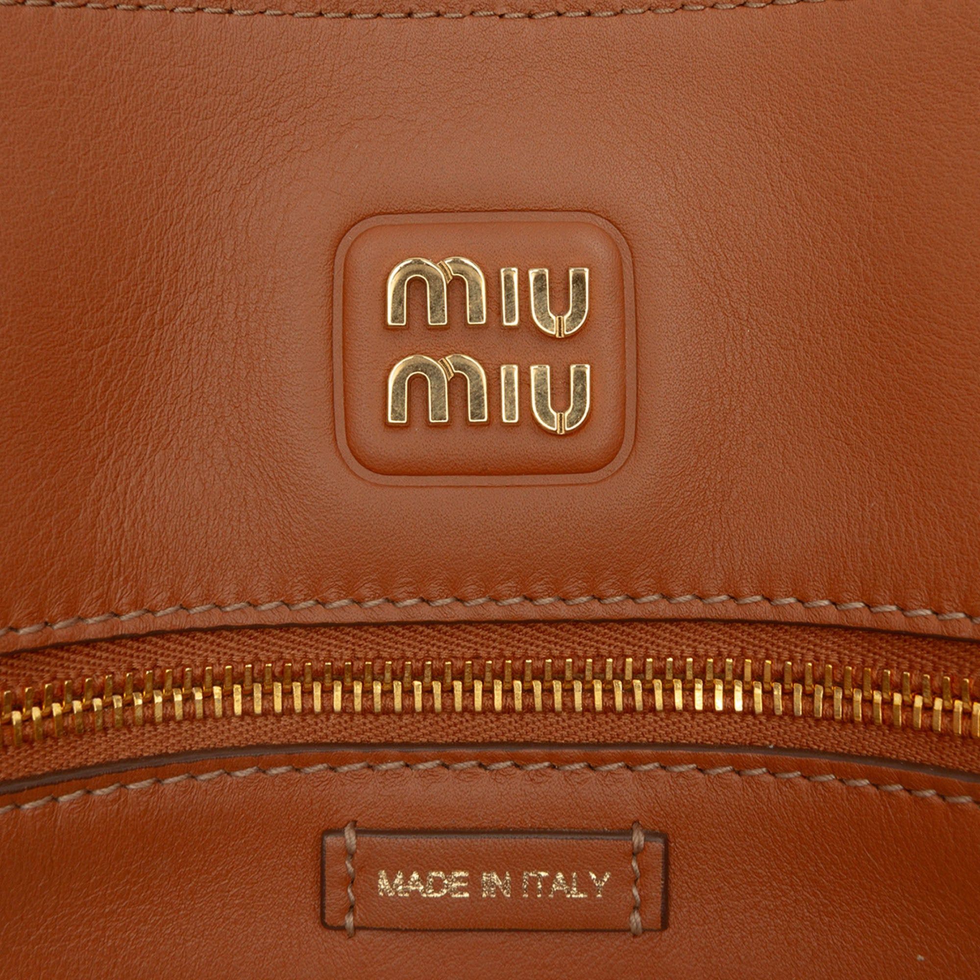 Miu Miu Softy Calfskin Embossed Logo Shoulder Bag Size ONE SIZE - 5 Thumbnail