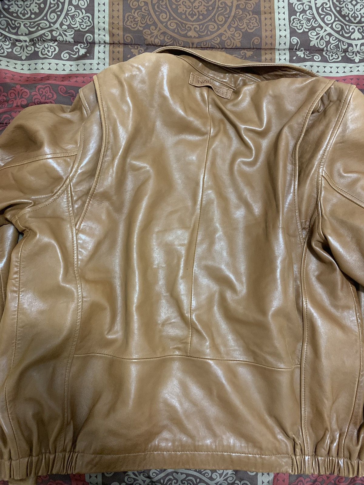 Vintage Vintage Nautica Leather Jacket Size US L / EU 52-54 / 3 - 11 Thumbnail