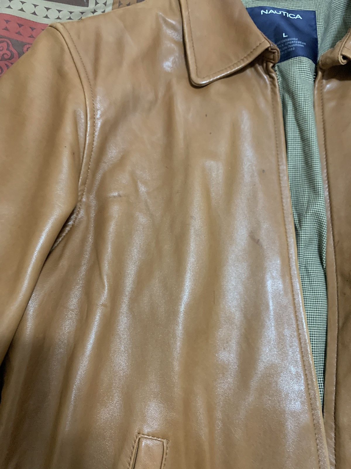 Vintage Vintage Nautica Leather Jacket Size US L / EU 52-54 / 3 - 2 Preview