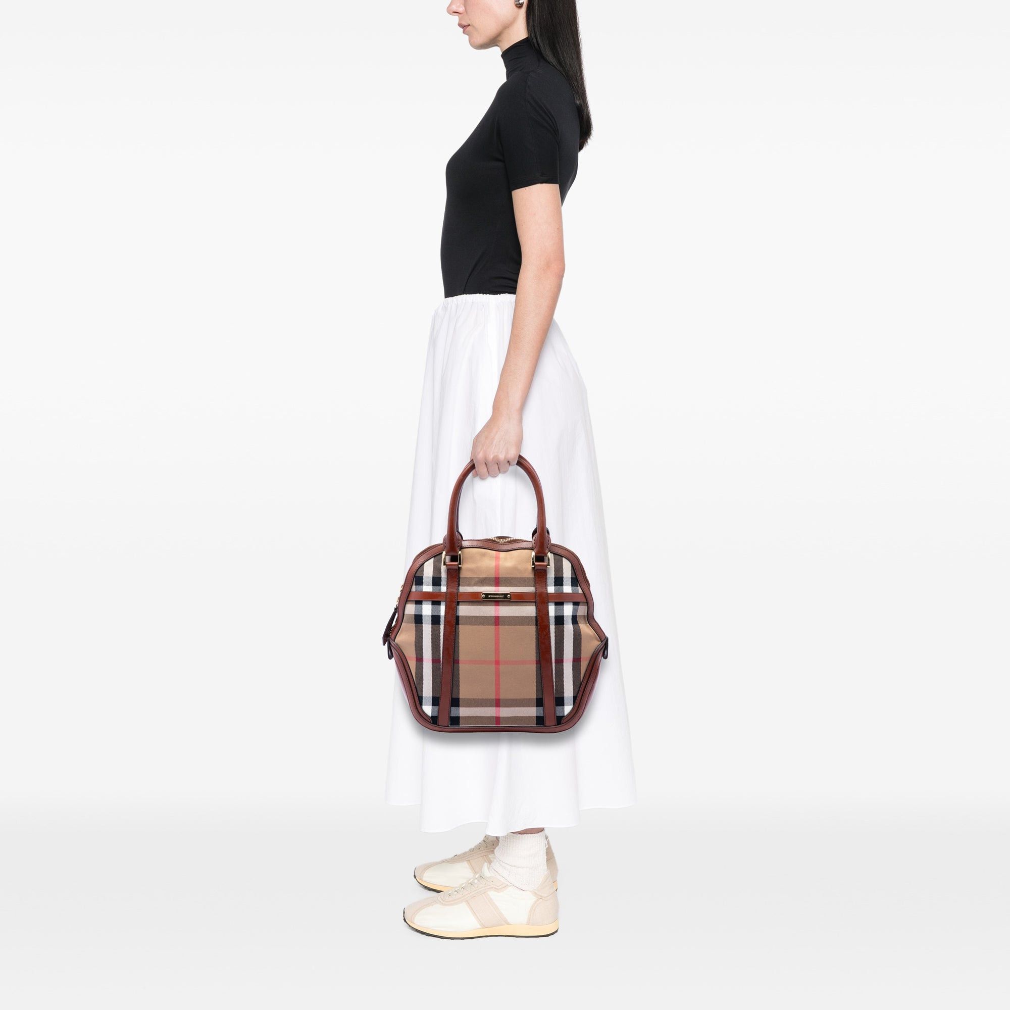 Burberry House Check Canvas Bridle Orchard Handbag Size ONE SIZE - 6 Thumbnail