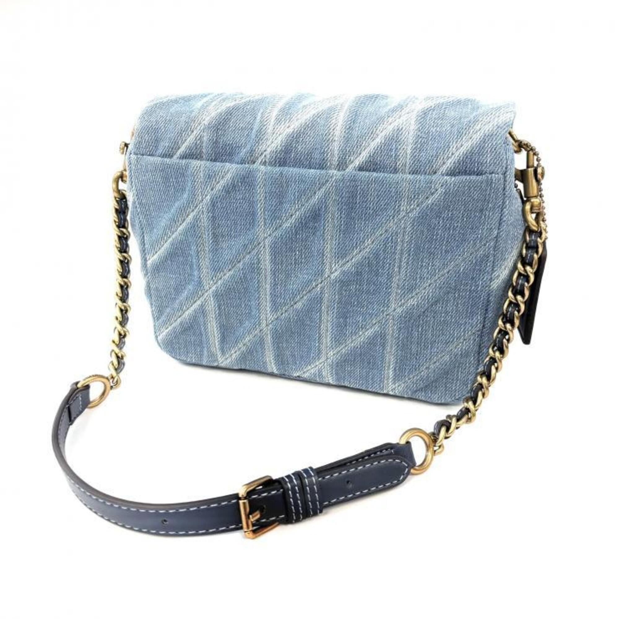 Coach COACH Times Square Tabby Shoulder Bag, Quilted Denim Blue Size ONE SIZE - 3 Thumbnail