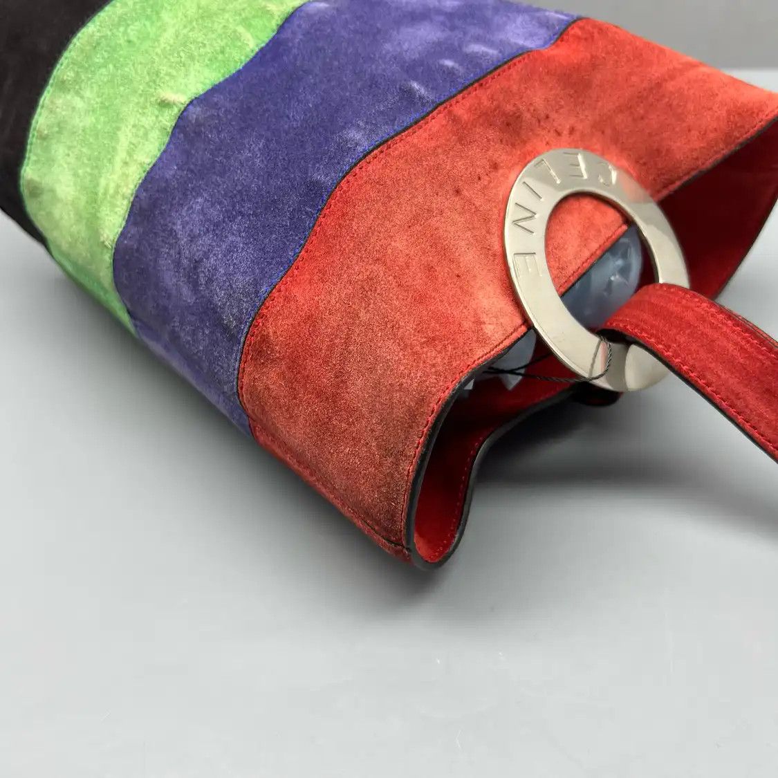 Celine CELINE bucket bag multi-color suede shoulder bag Size ONE SIZE - 17 Thumbnail