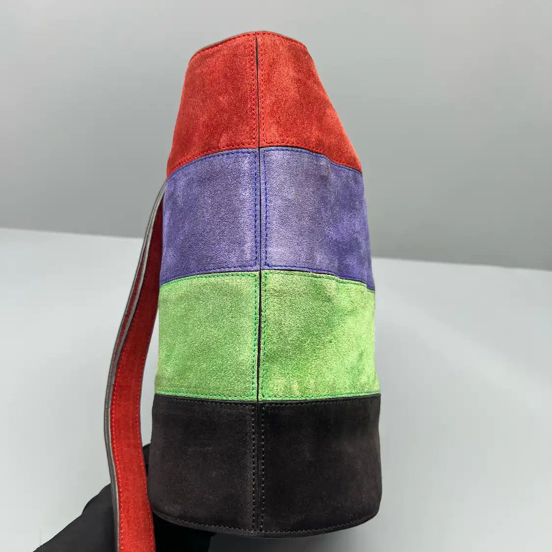 Celine CELINE bucket bag multi-color suede shoulder bag Size ONE SIZE - 3 Thumbnail