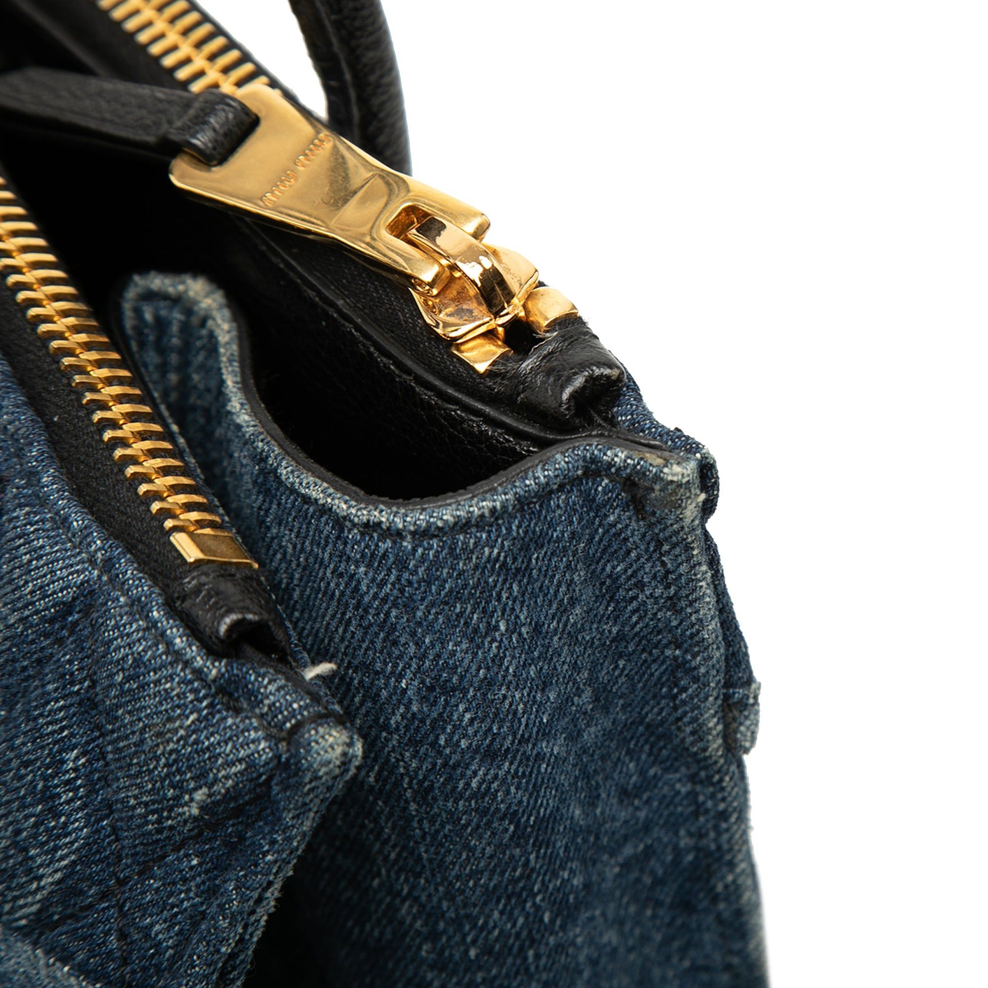 Miu Miu Matelasse Denim Biker Tote Size ONE SIZE - 6 Thumbnail
