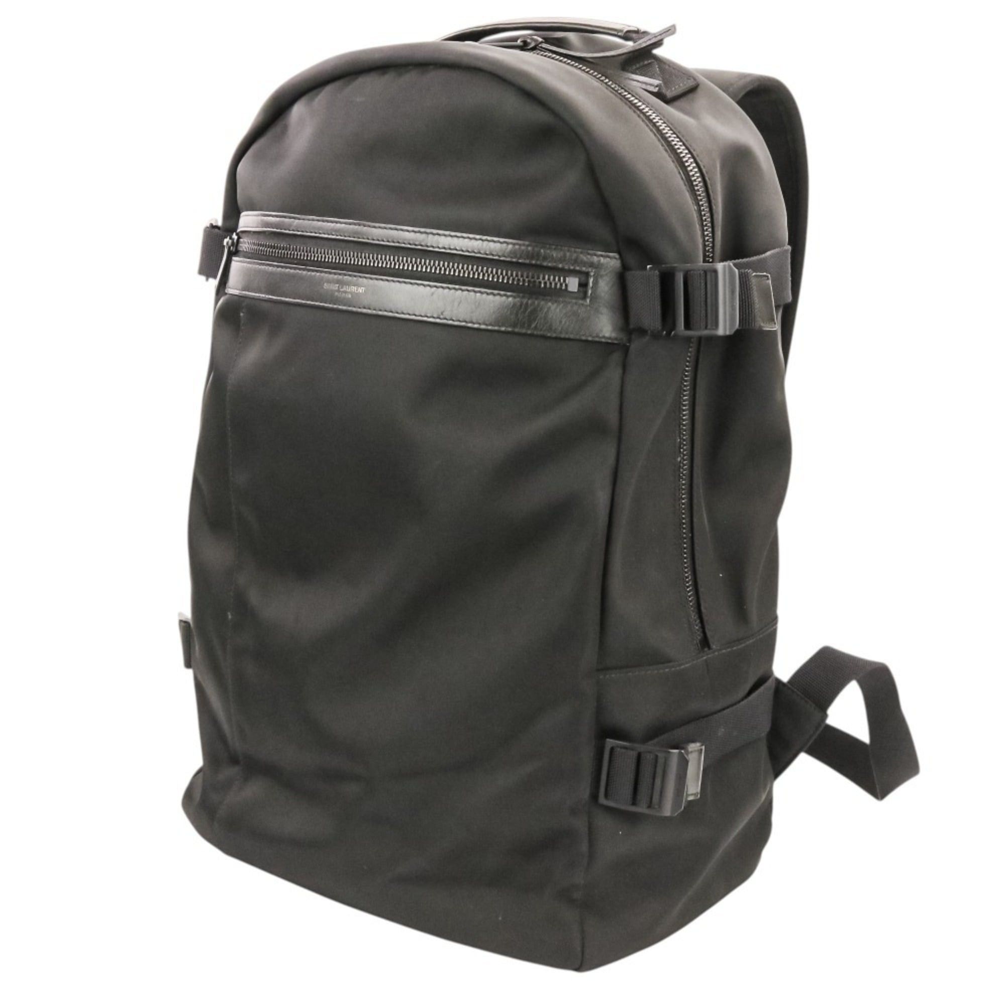 Yves Saint Laurent Yves Saint Laurent SAINT LAURENT PARIS CITY Trekking Backpack, Daypack, 649765, Black, Men's & Women's Size ONE SIZE - 9 Thumbnail