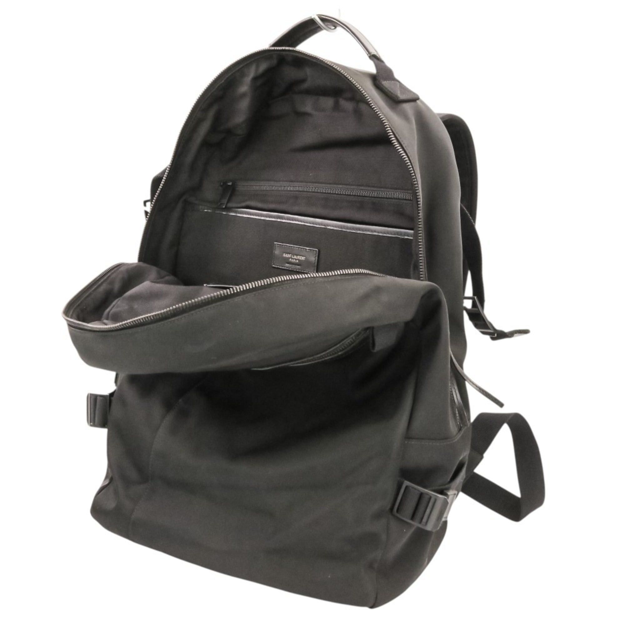 Yves Saint Laurent Yves Saint Laurent SAINT LAURENT PARIS CITY Trekking Backpack, Daypack, 649765, Black, Men's & Women's Size ONE SIZE - 10 Thumbnail
