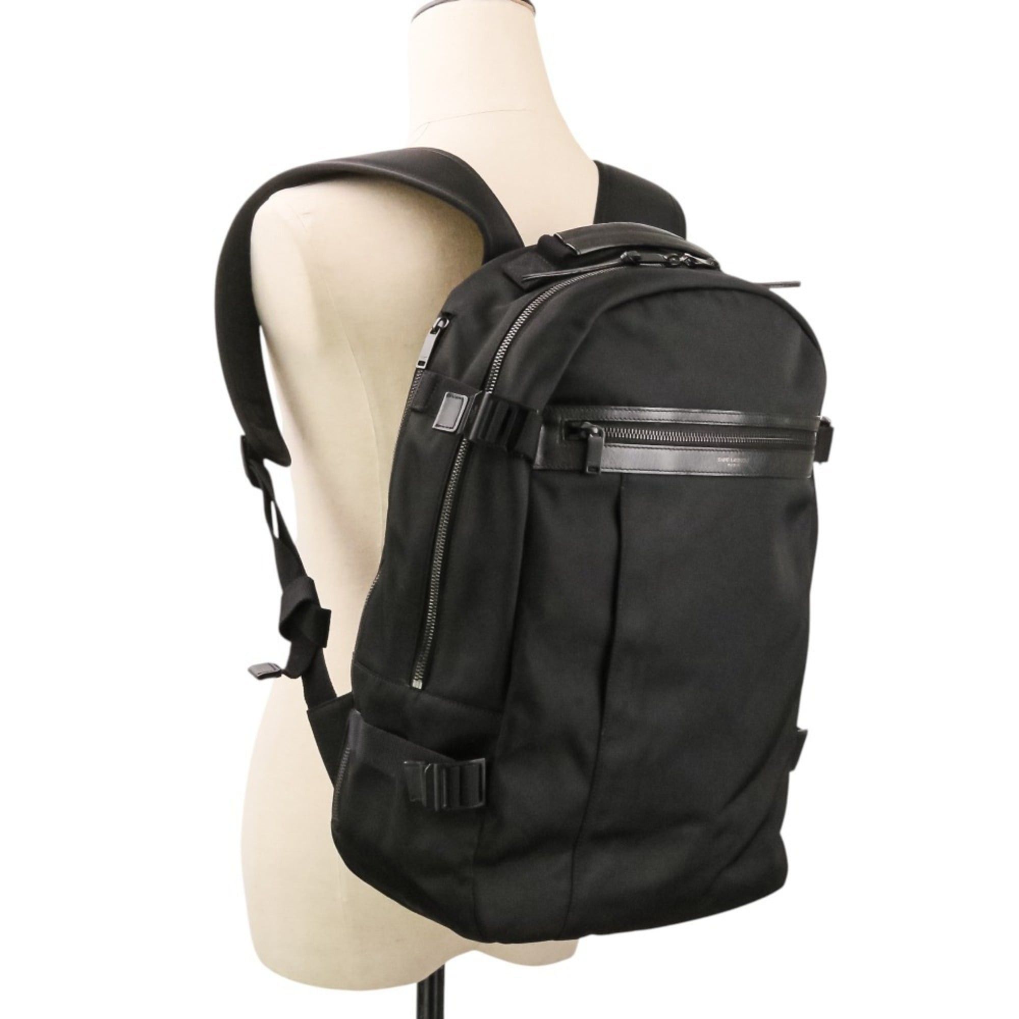 Yves Saint Laurent Yves Saint Laurent SAINT LAURENT PARIS CITY Trekking Backpack, Daypack, 649765, Black, Men's & Women's Size ONE SIZE - 13 Thumbnail