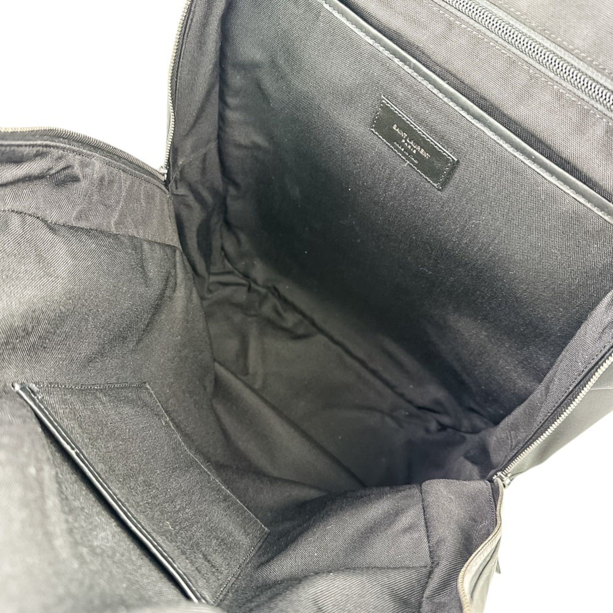 Yves Saint Laurent Yves Saint Laurent SAINT LAURENT PARIS CITY Trekking Backpack, Daypack, 649765, Black, Men's & Women's Size ONE SIZE - 11 Thumbnail