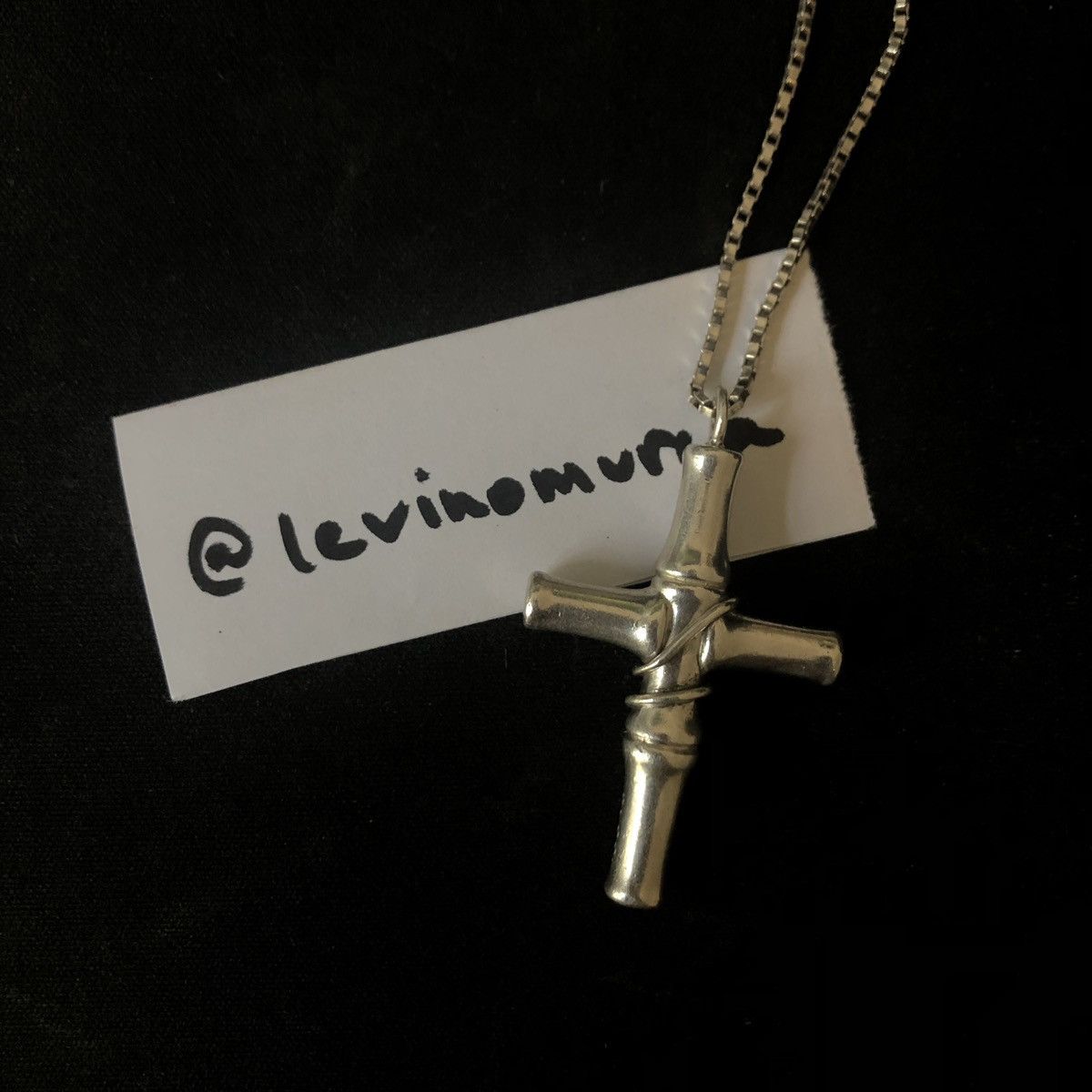 Gucci bamboo cross necklace outlet