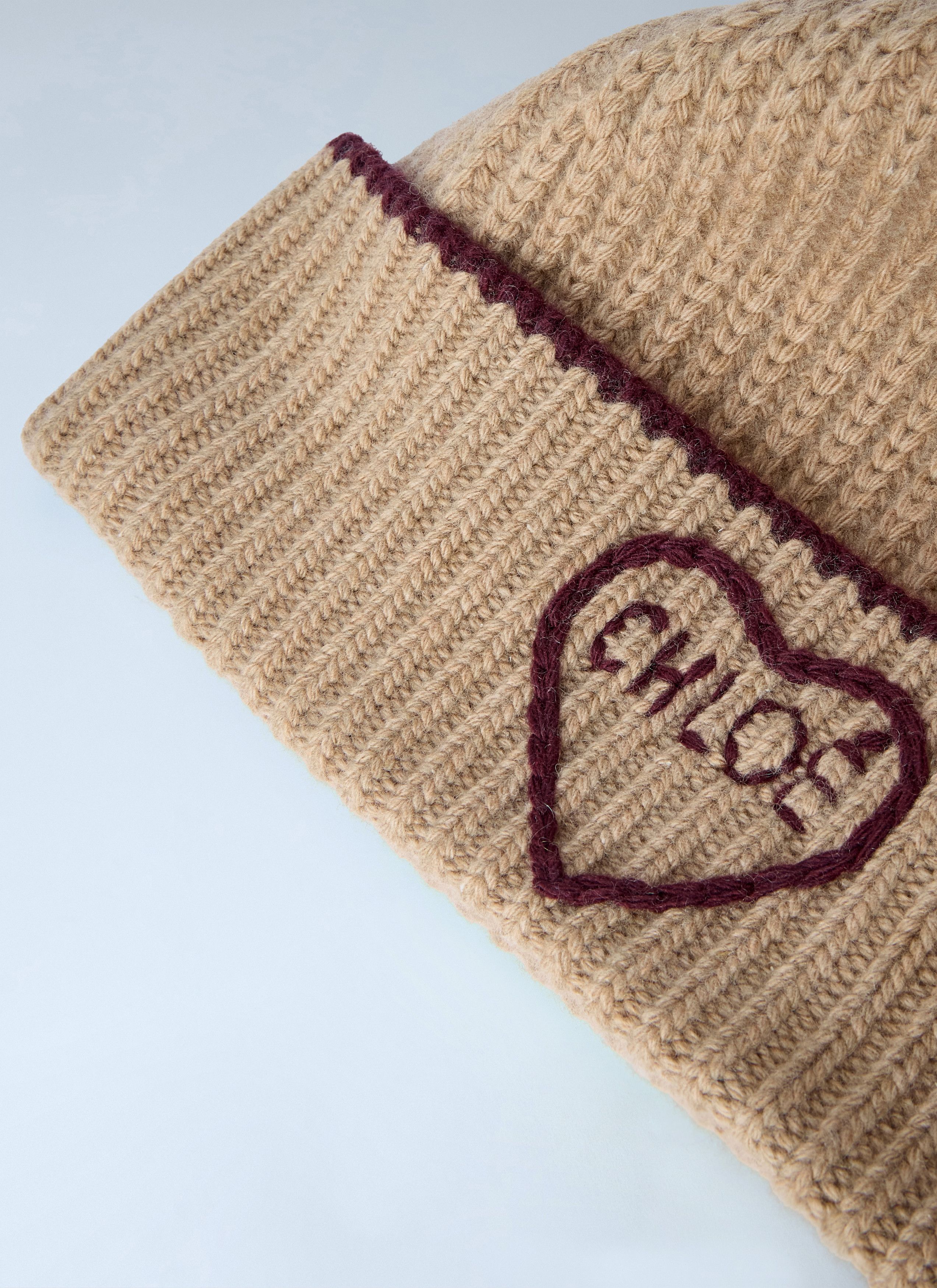 Chloe Chloé Encoeur Beanie Hat Size ONE SIZE - 2 Thumbnail