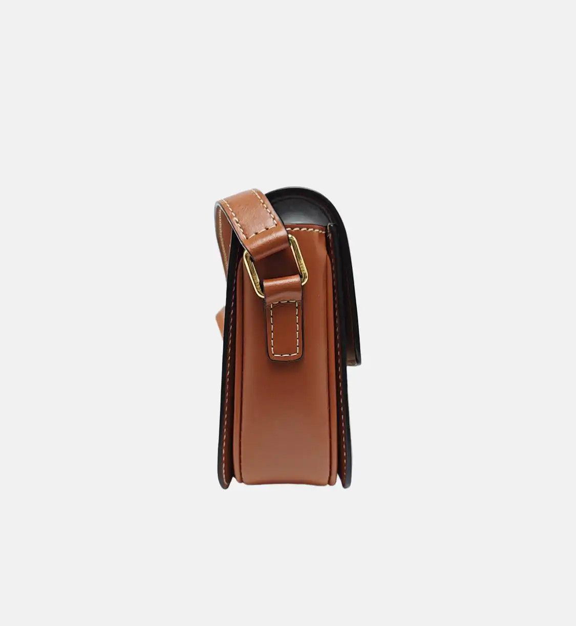 Celine CELINE TRIOMPHE Teen white coated canvas Triomphe shoulder bag gold hardware Size ONE SIZE - 4 Thumbnail